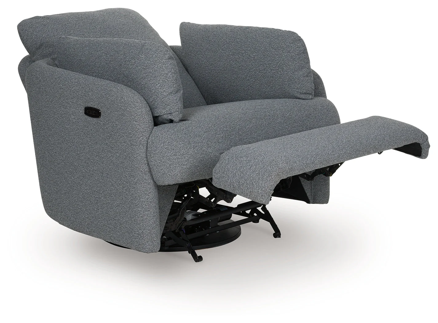 Alainmont Next-Gen Nuvella Salt and Pepper Swivel Power Recliner (Online Special Price) - Image 3