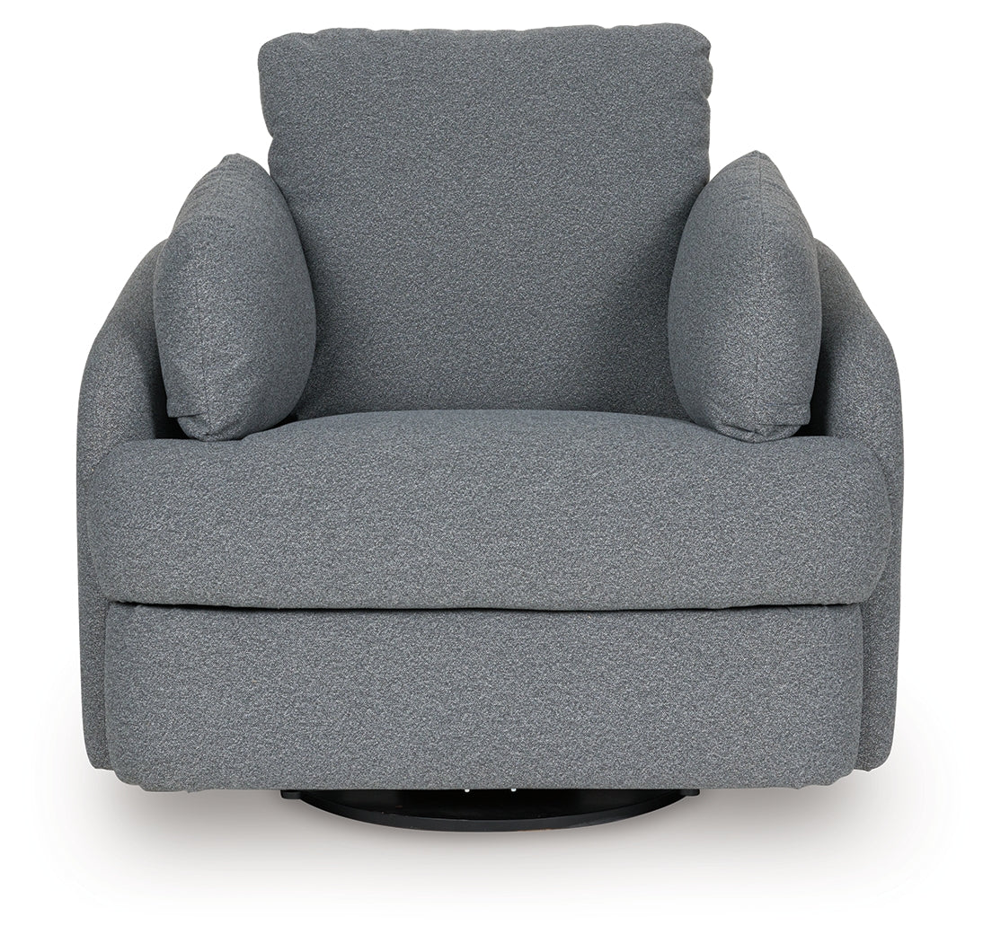 Alainmont Next-Gen Nuvella Salt and Pepper Swivel Power Recliner (Online Special Price) - Image 5