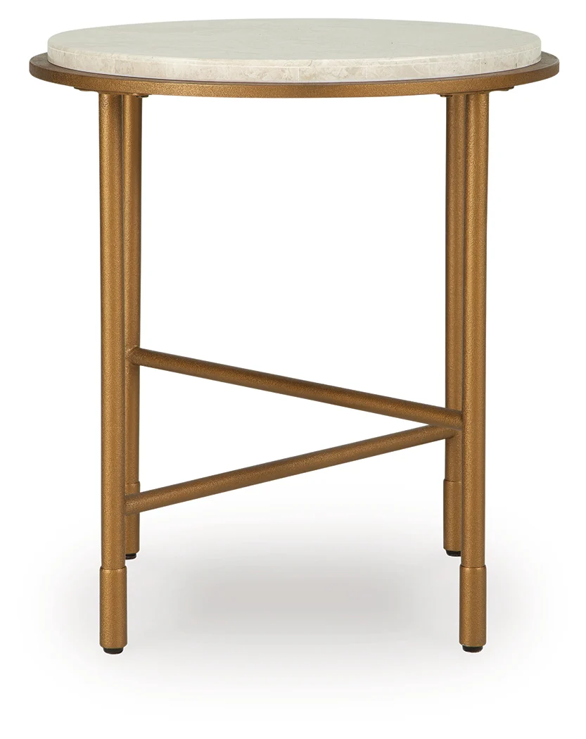 Alben Antique Gold End Table - Image 3