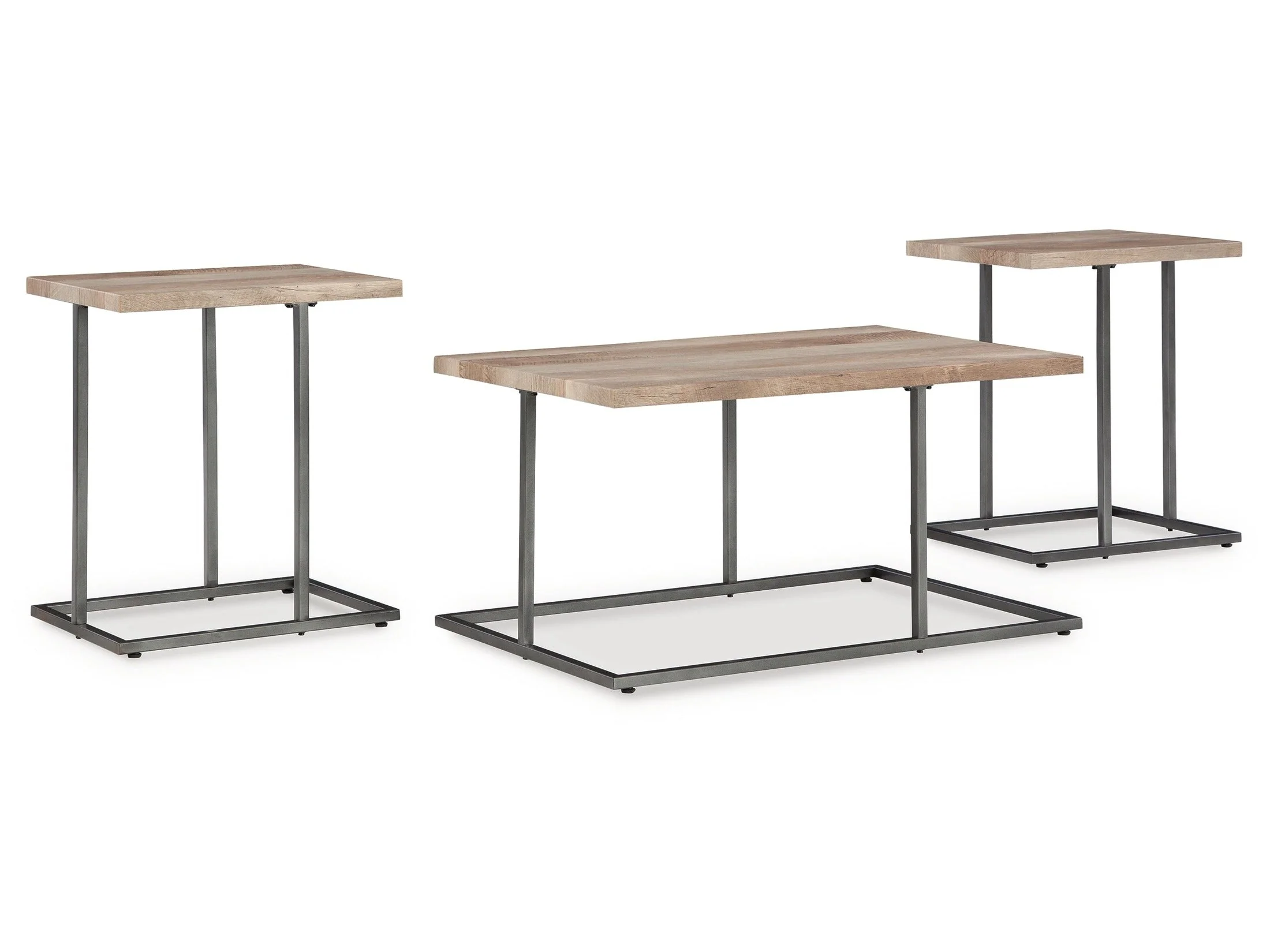 Albreane Grayish Brown/Black Occasional Table Set (Set of 3) (Online Special Price)