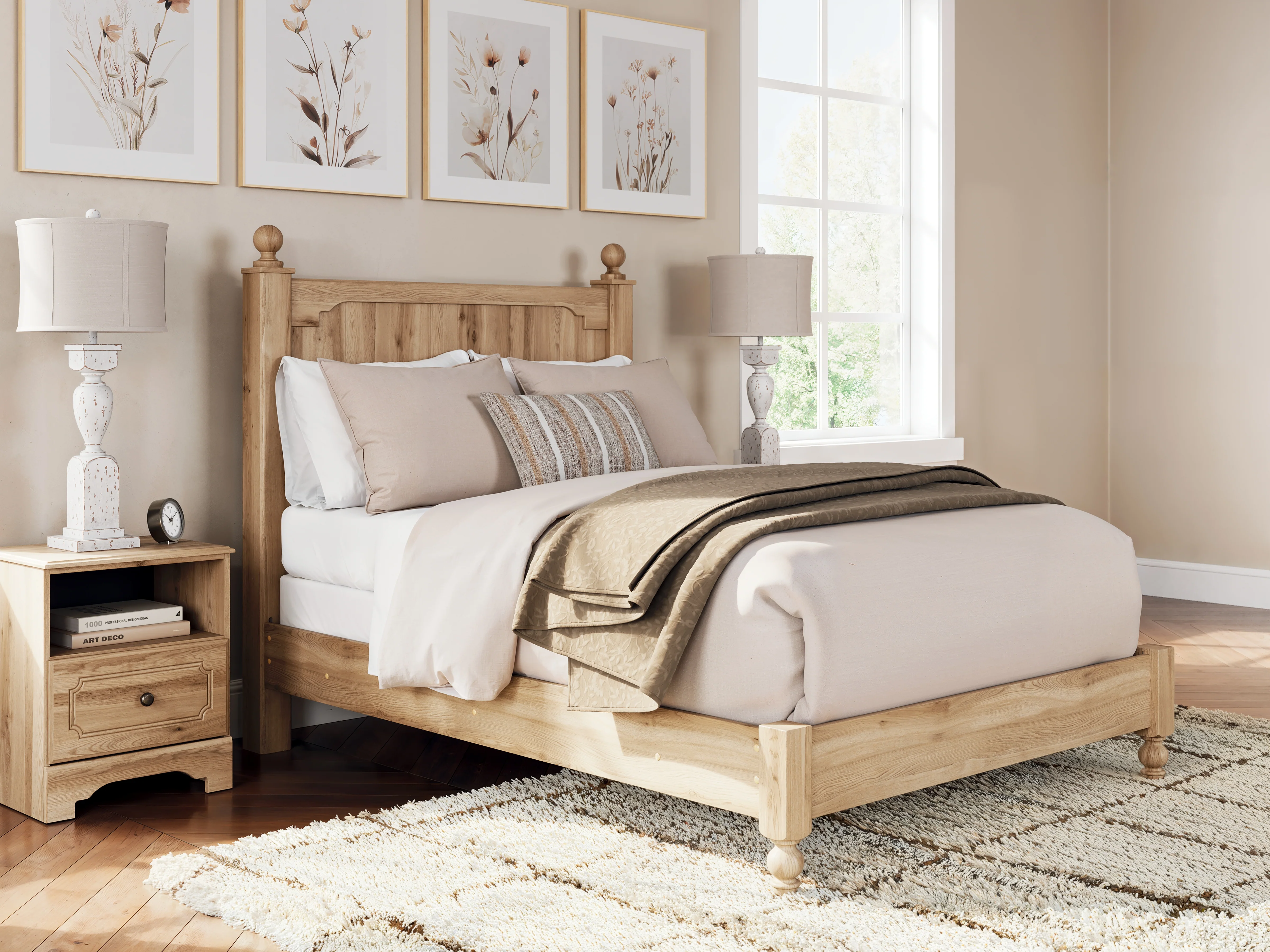 Aleaport Warm Brown Full Panel Bed, Dresser and Mirror - Image 17