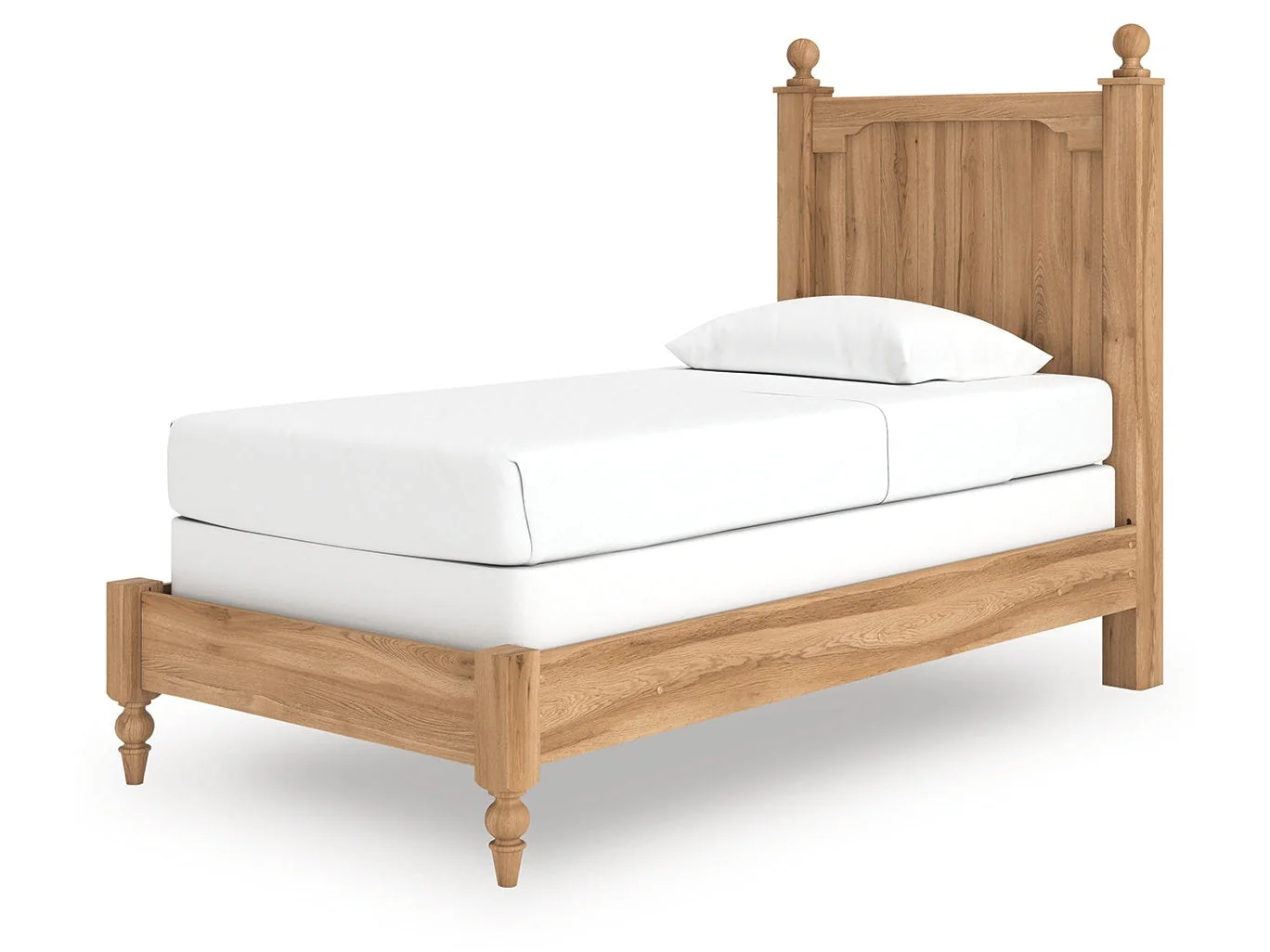 Aleaport Warm Brown Twin Panel Bed (Online Special Price)
