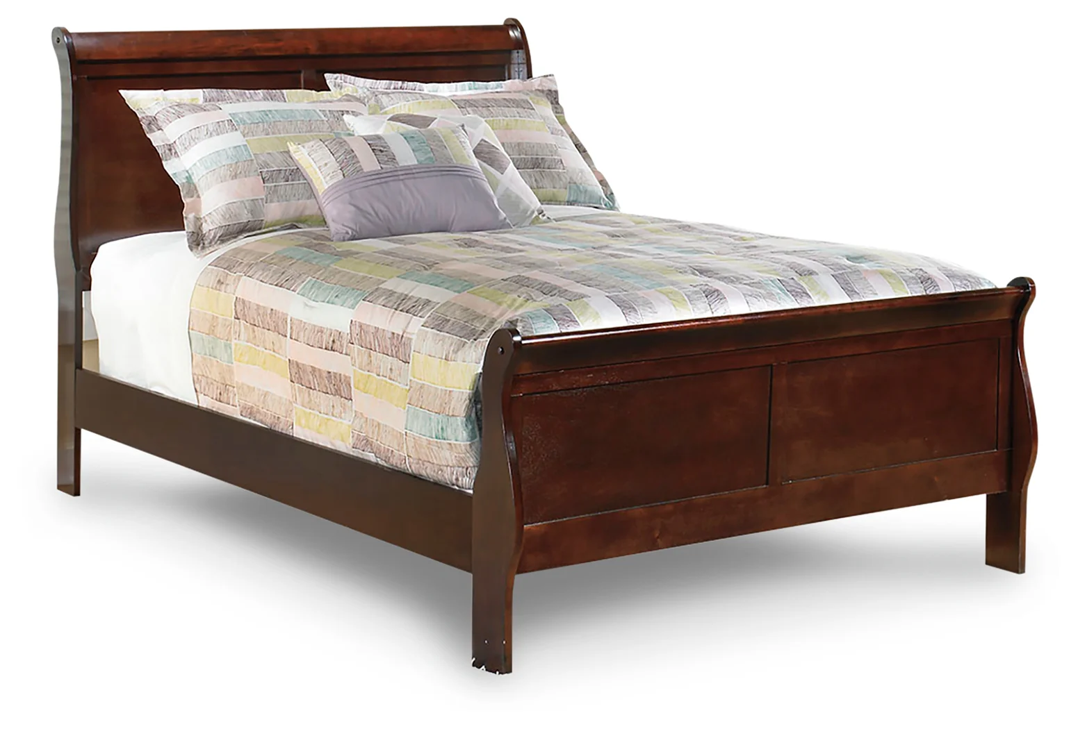 Alisdair Reddish Brown Full Sleigh Bed, Chest and Nightstand - Image 3