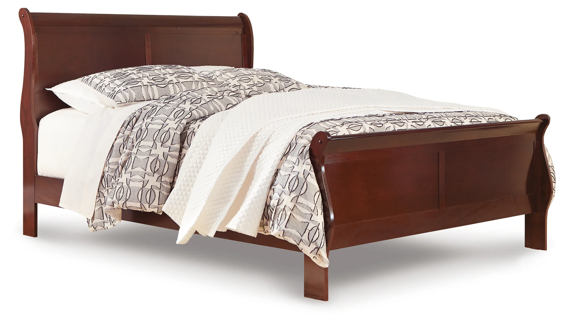 Alisdair Reddish Brown Queen Sleigh Bedroom Set with 2 Nightstands - Image 2
