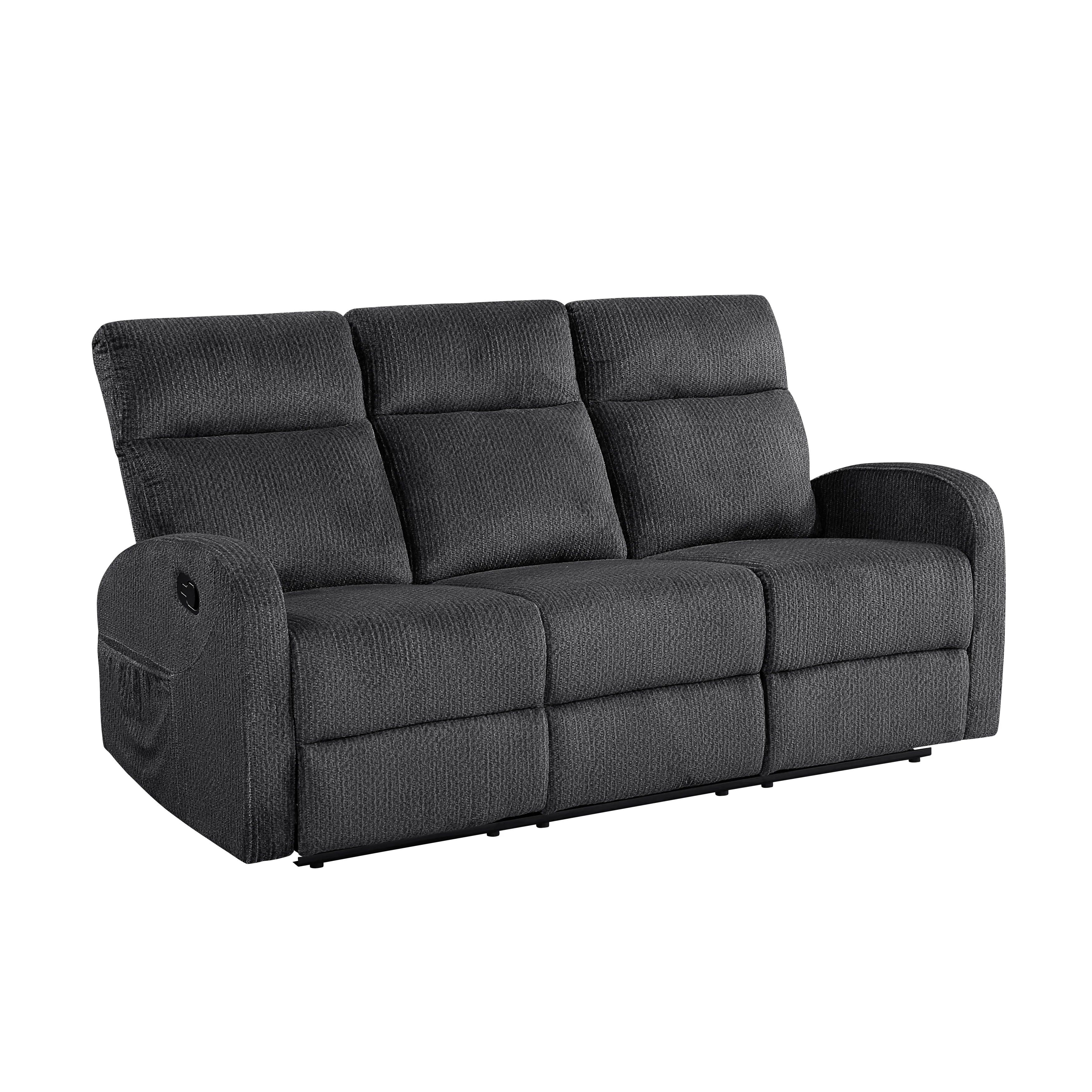Allen Dark Gray Sofa and Loveseat - Image 3