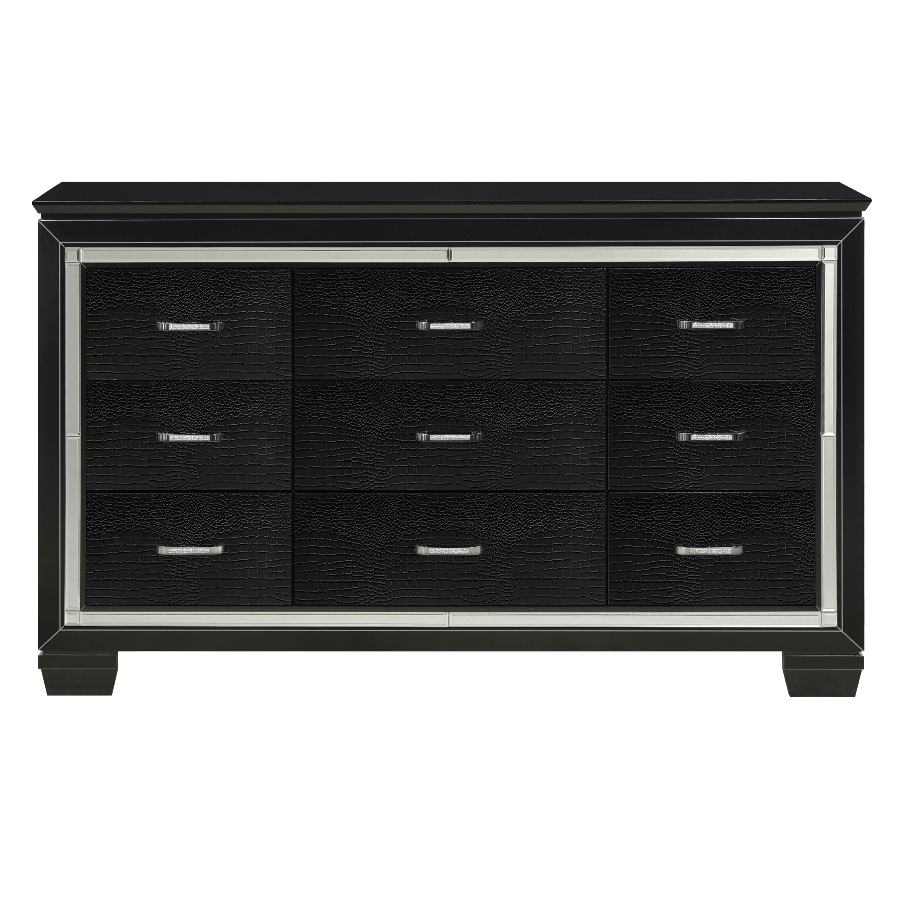 Allura Black 4-piece Queen Bedroom Set - Image 3