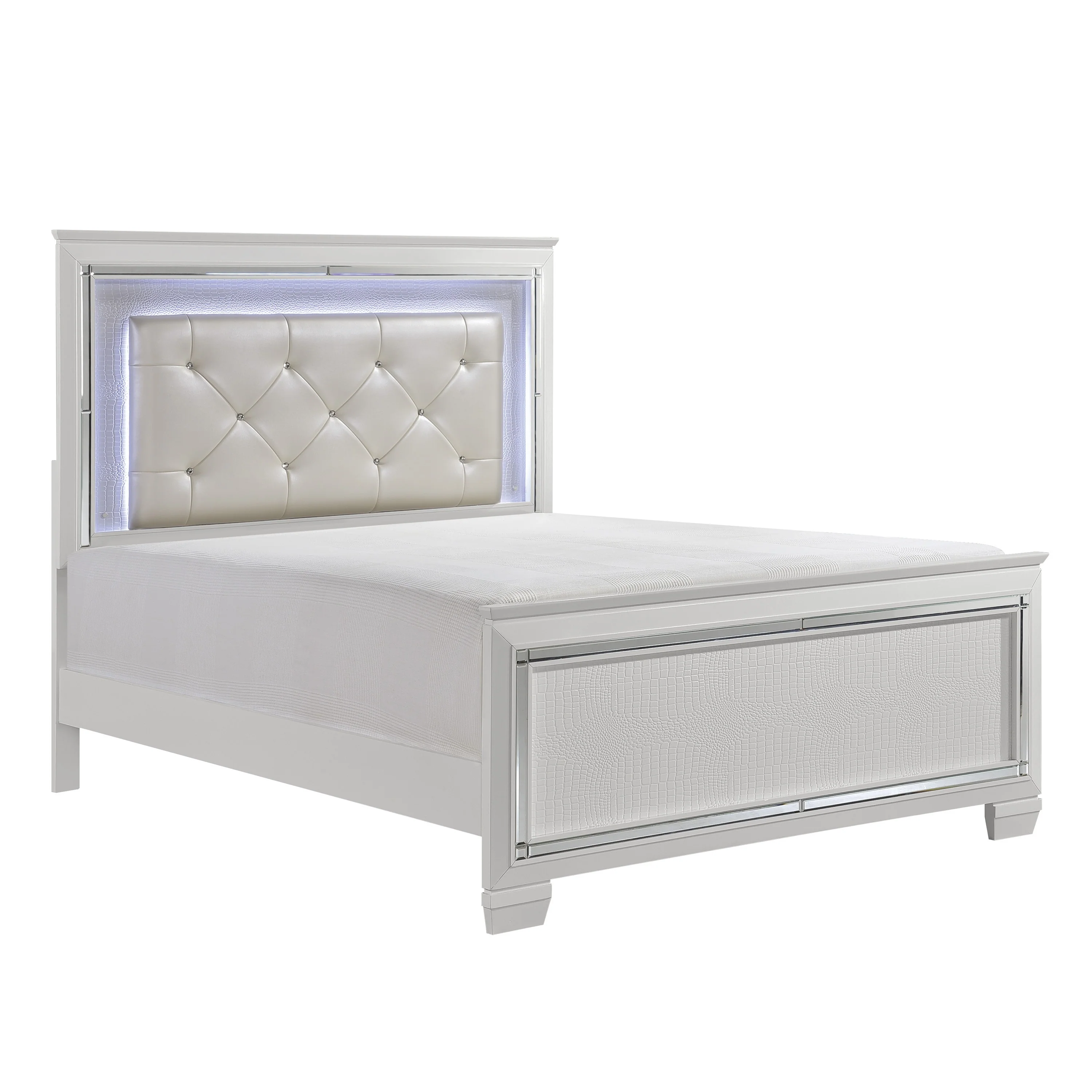 Allura White 4-piece Queen Bedroom Set - Image 5