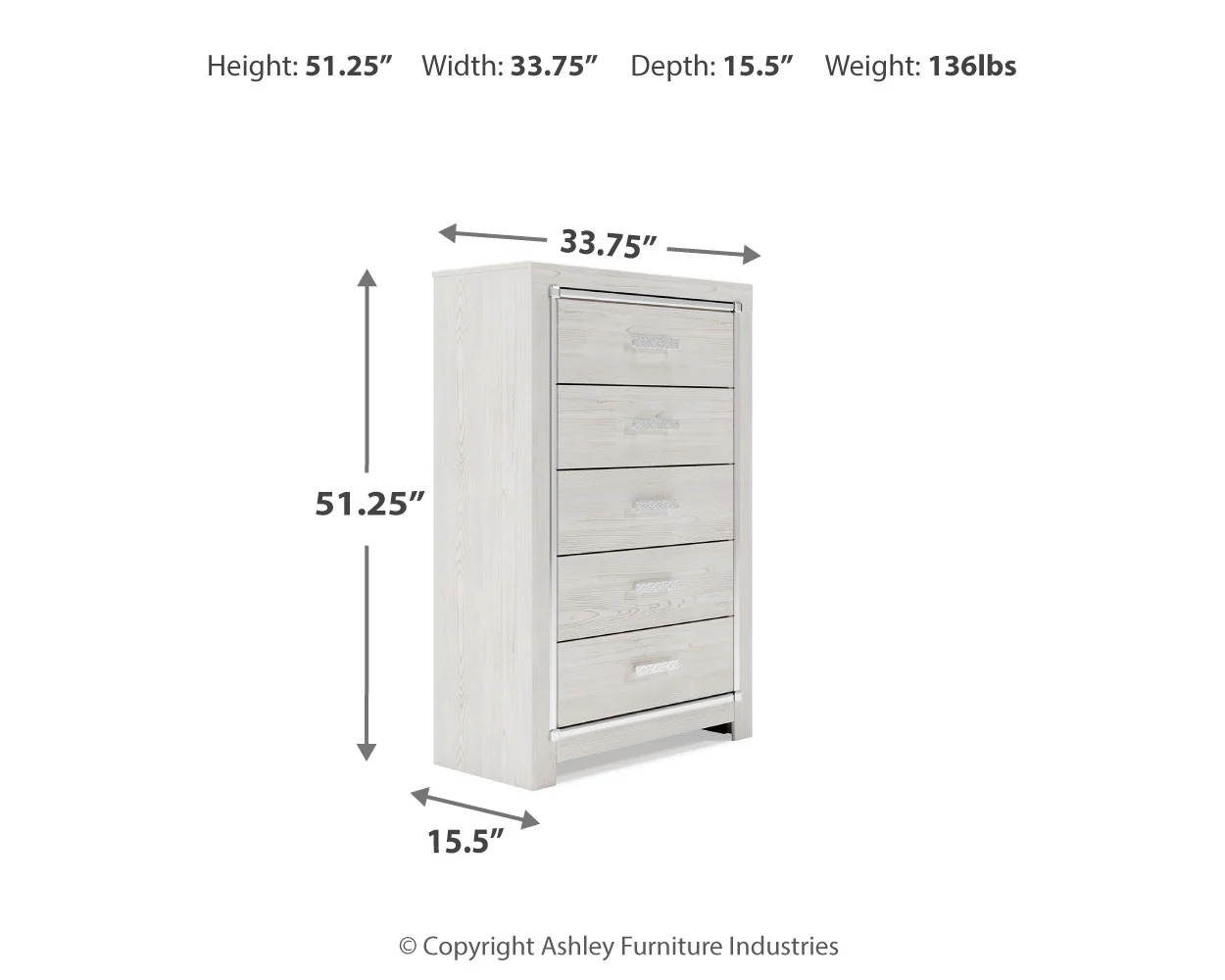 Altyra White Queen Storage Bedroom Set with Dresser Mirror, Chest and 2 Nightstands - Image 17