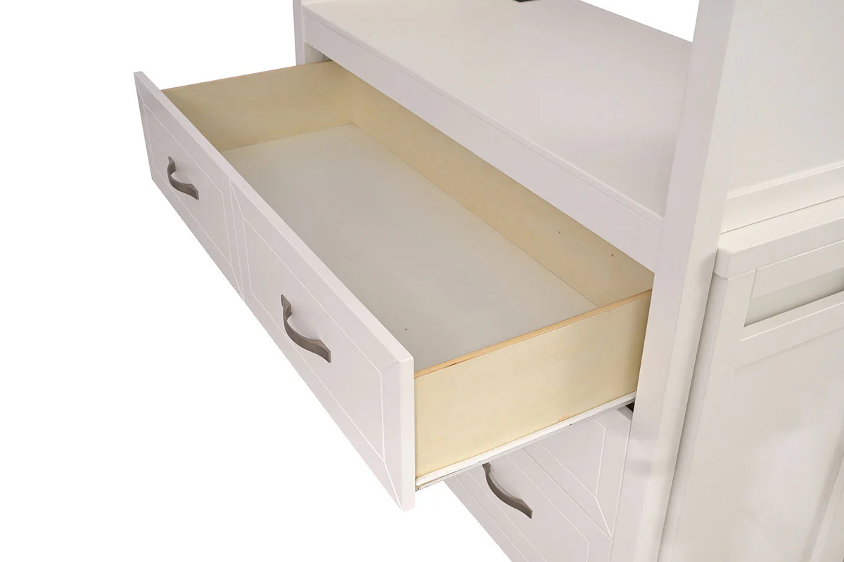 Aludra White Loft Bed w/ Full Bed - Image 4