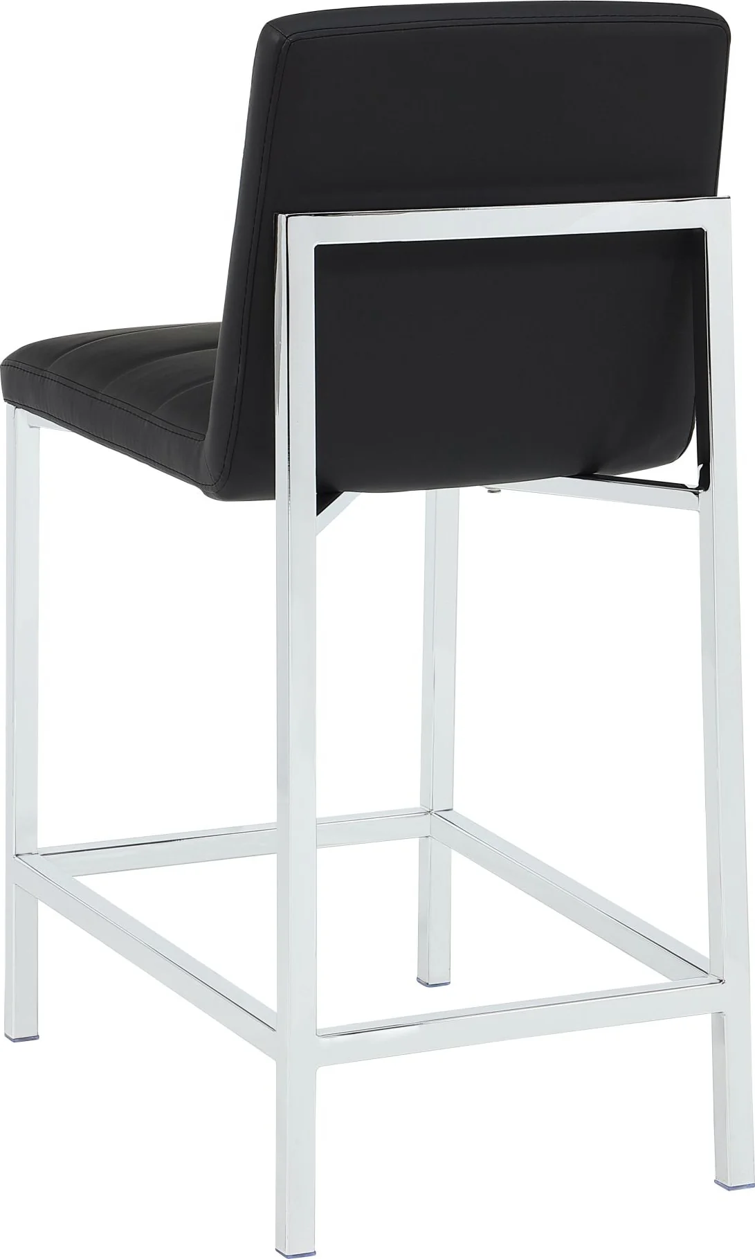 Amalfi Soot/Chrome Metal Back Counter Stool (Set of 2) - Image 4