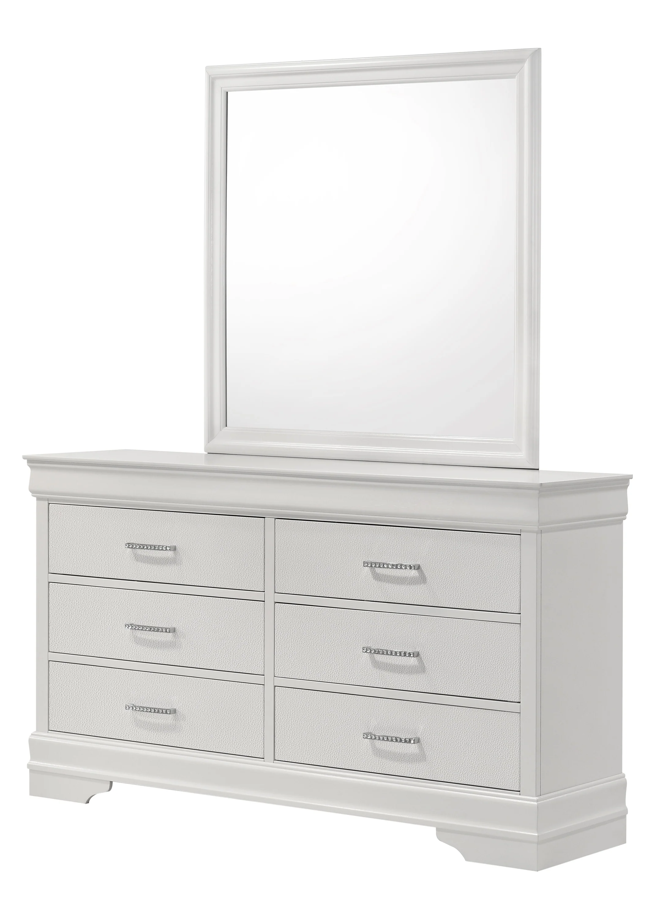 Amalia White Upholstered Panel Bedroom Set - Image 7