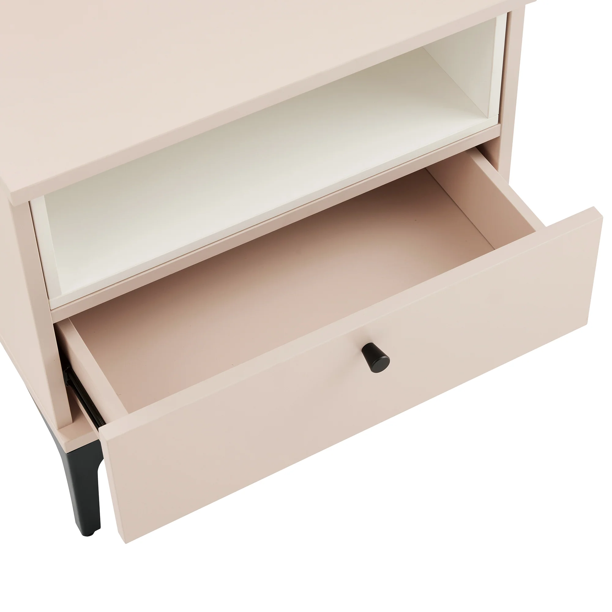 Amara Nightstand in Pale Rose and White - Image 5