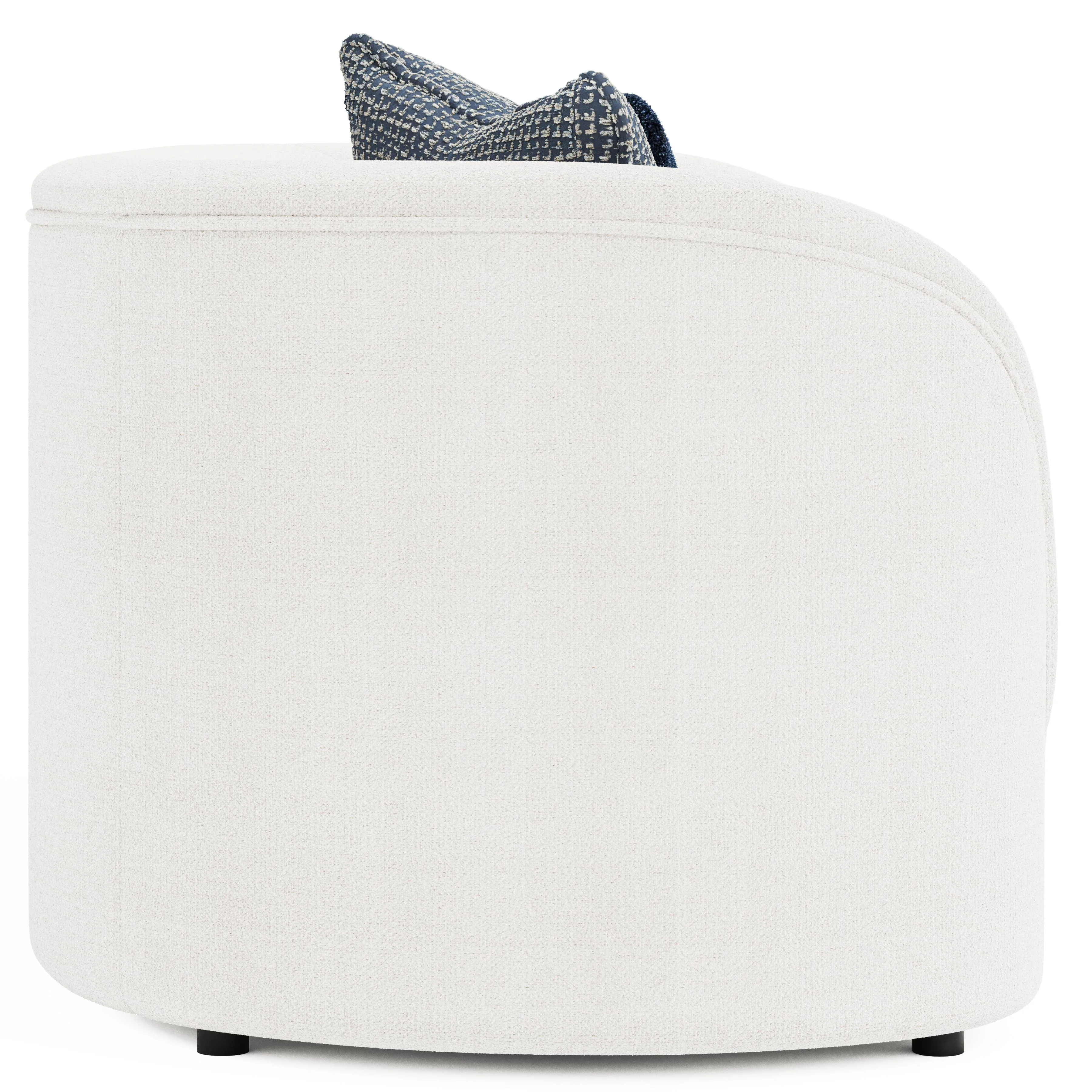 Amara White/Cream Fabric Sofa - Image 2
