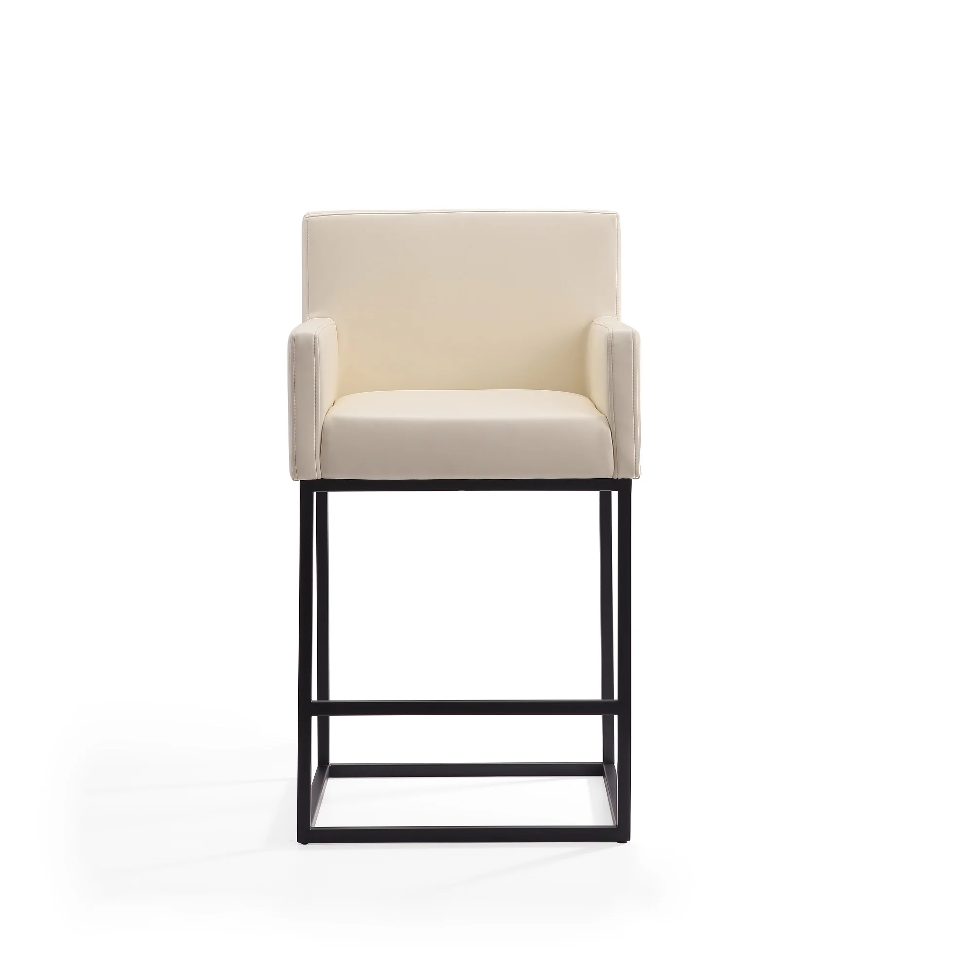 Ambassador Counter Stool in Cream and Black (set of 3) - Image 4