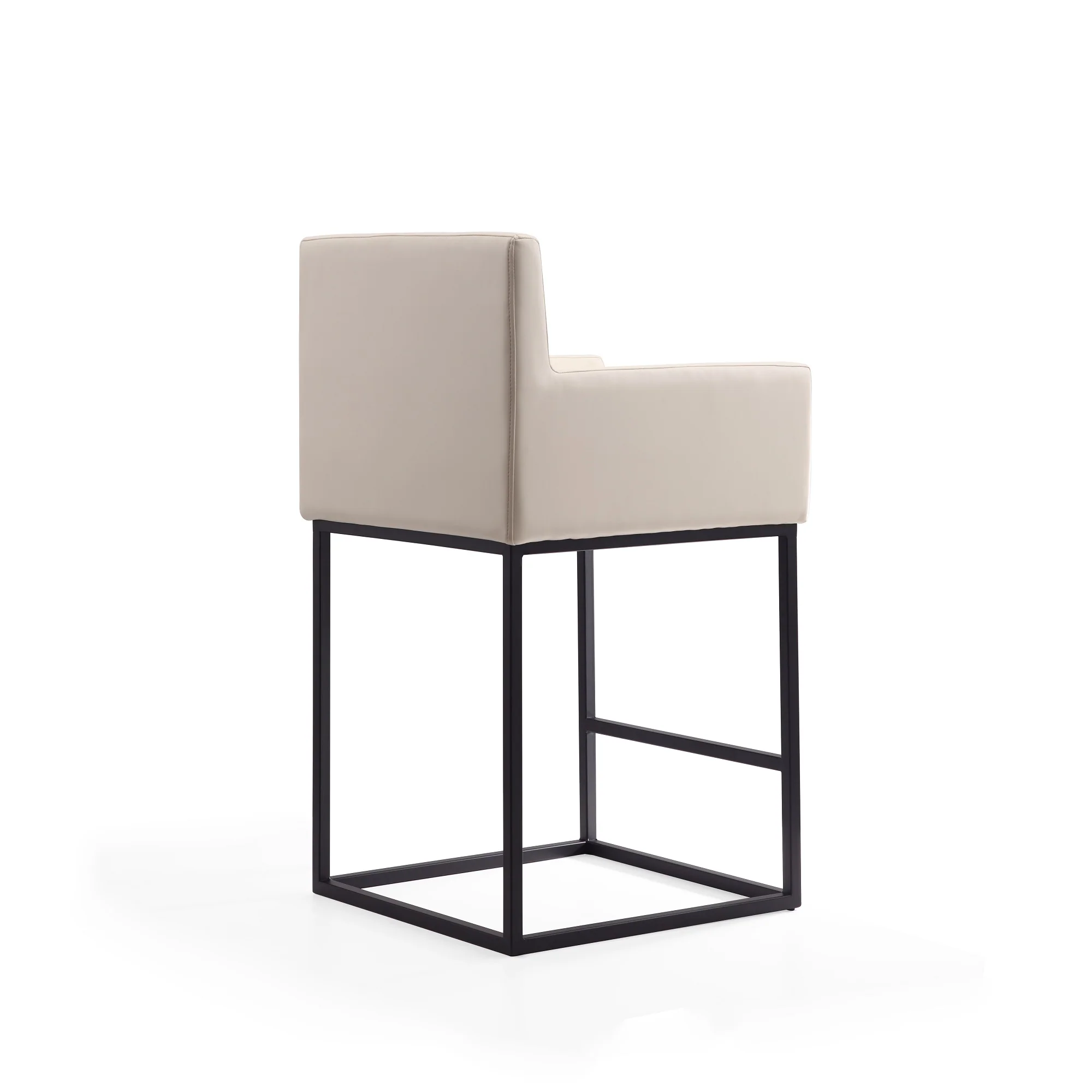 Ambassador Counter Stool in Cream and Black (set of 3) - Image 5