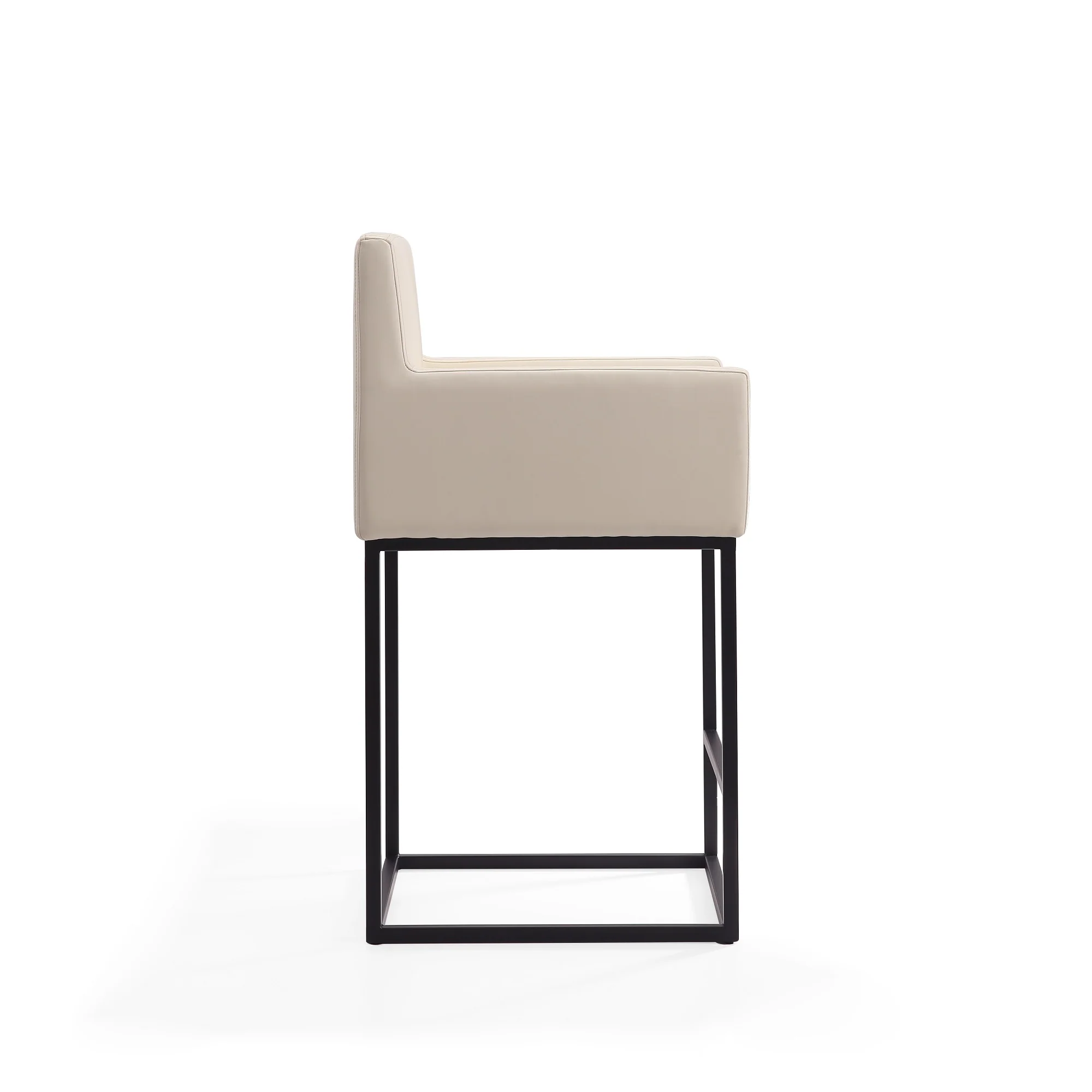 Ambassador Counter Stool in Cream and Black (set of 3) - Image 8