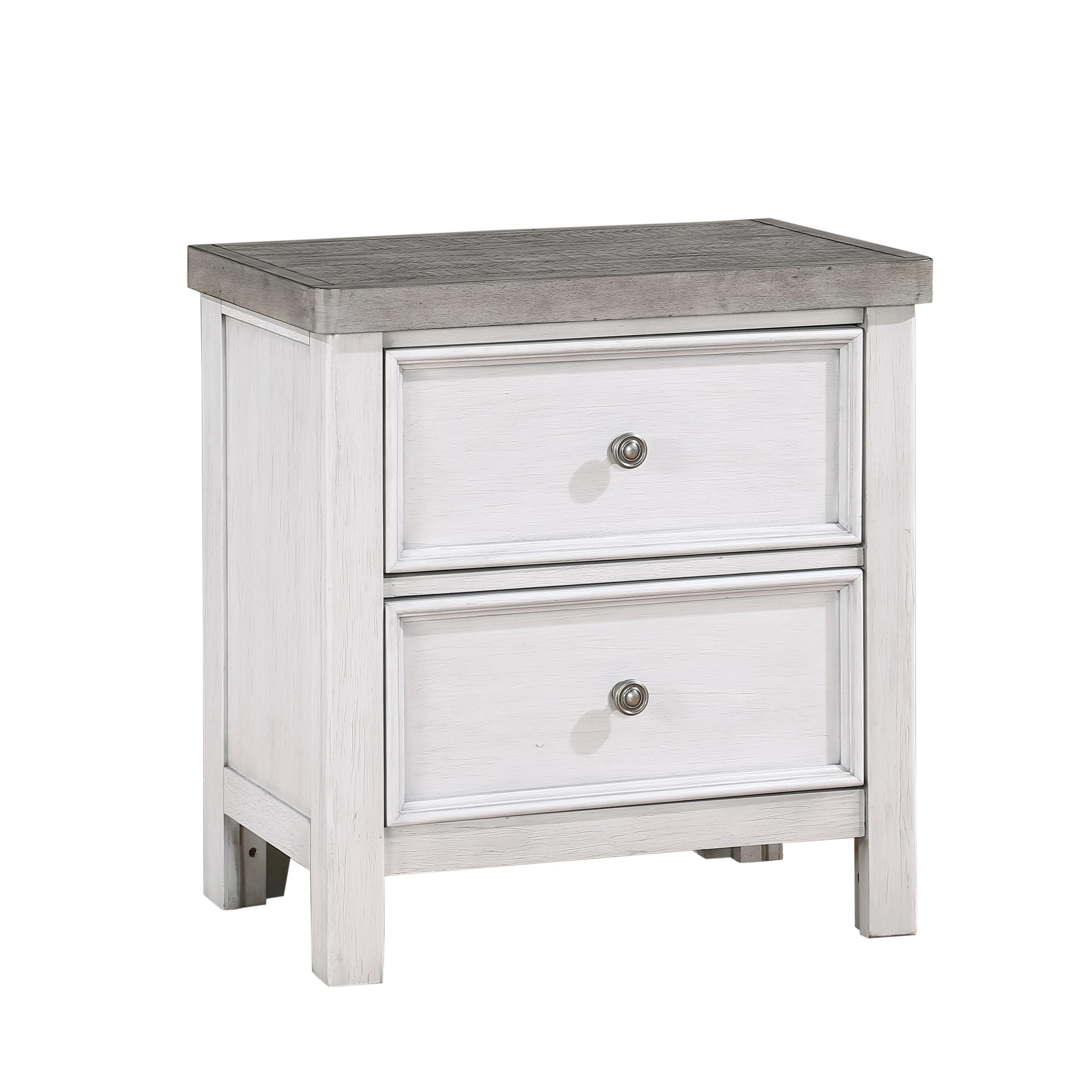 Ambrose Antique White/Antique Gray 4-Piece Queen Bedroom Set - Image 9