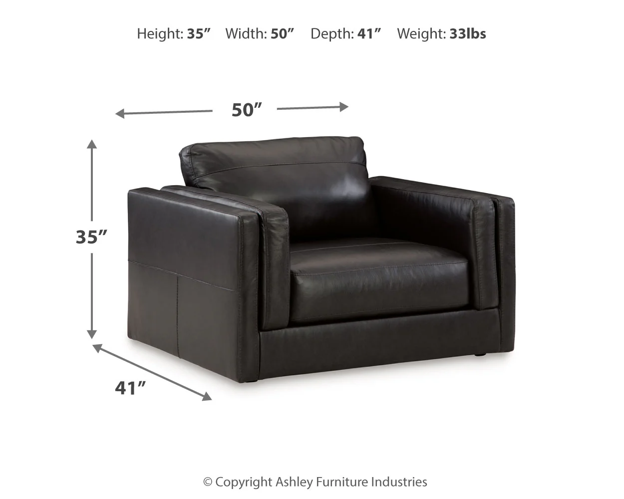 Amiata Onyx Oversized Chair and Ottoman - Image 10