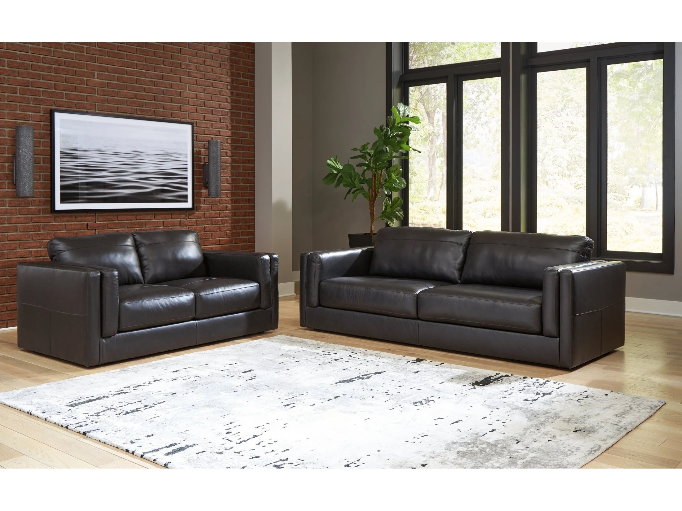 Amiata Onyx Sofa and Loveseat (Online Special Price)