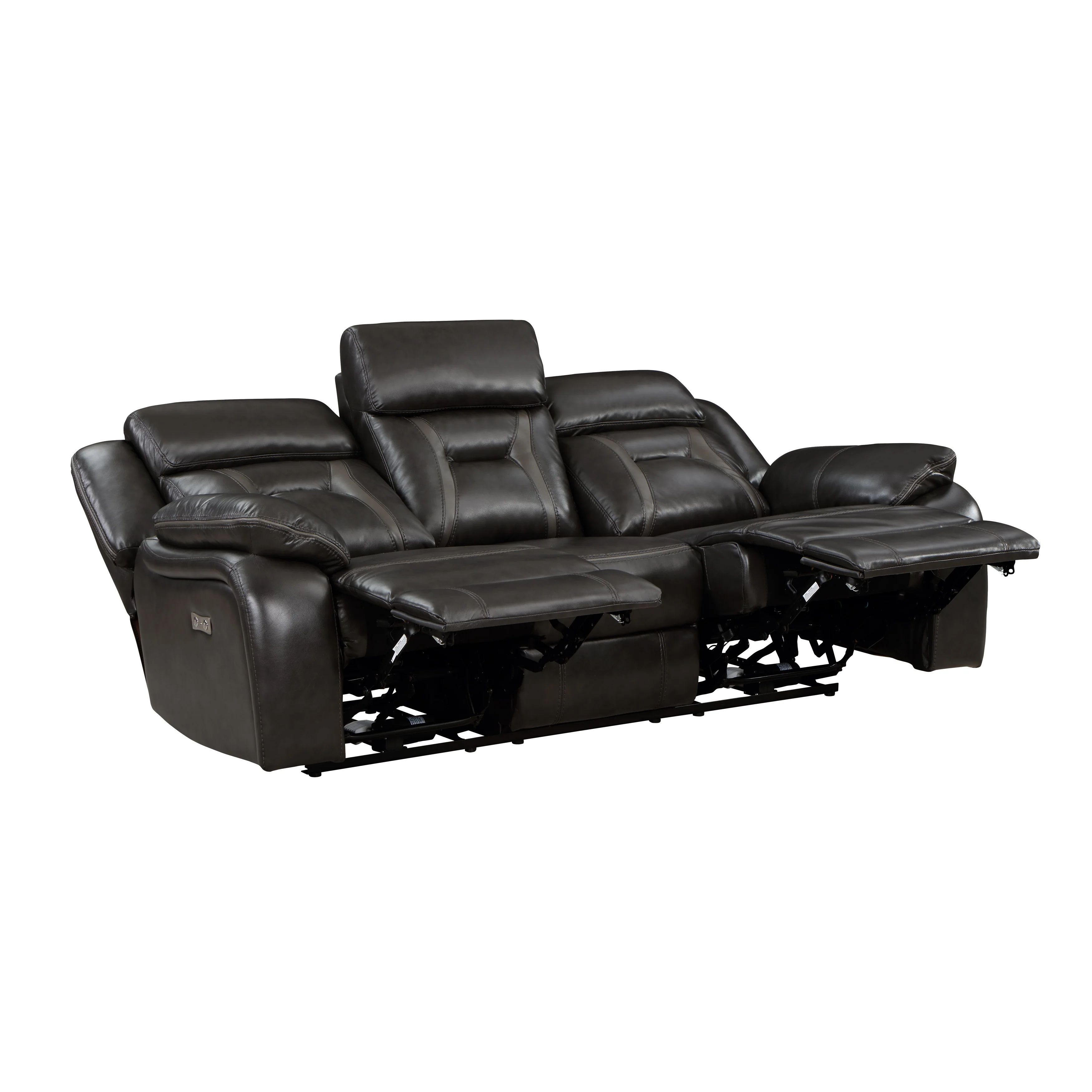 Amite Dark Gray Power Reclining Sofa and Loveseat - Image 5