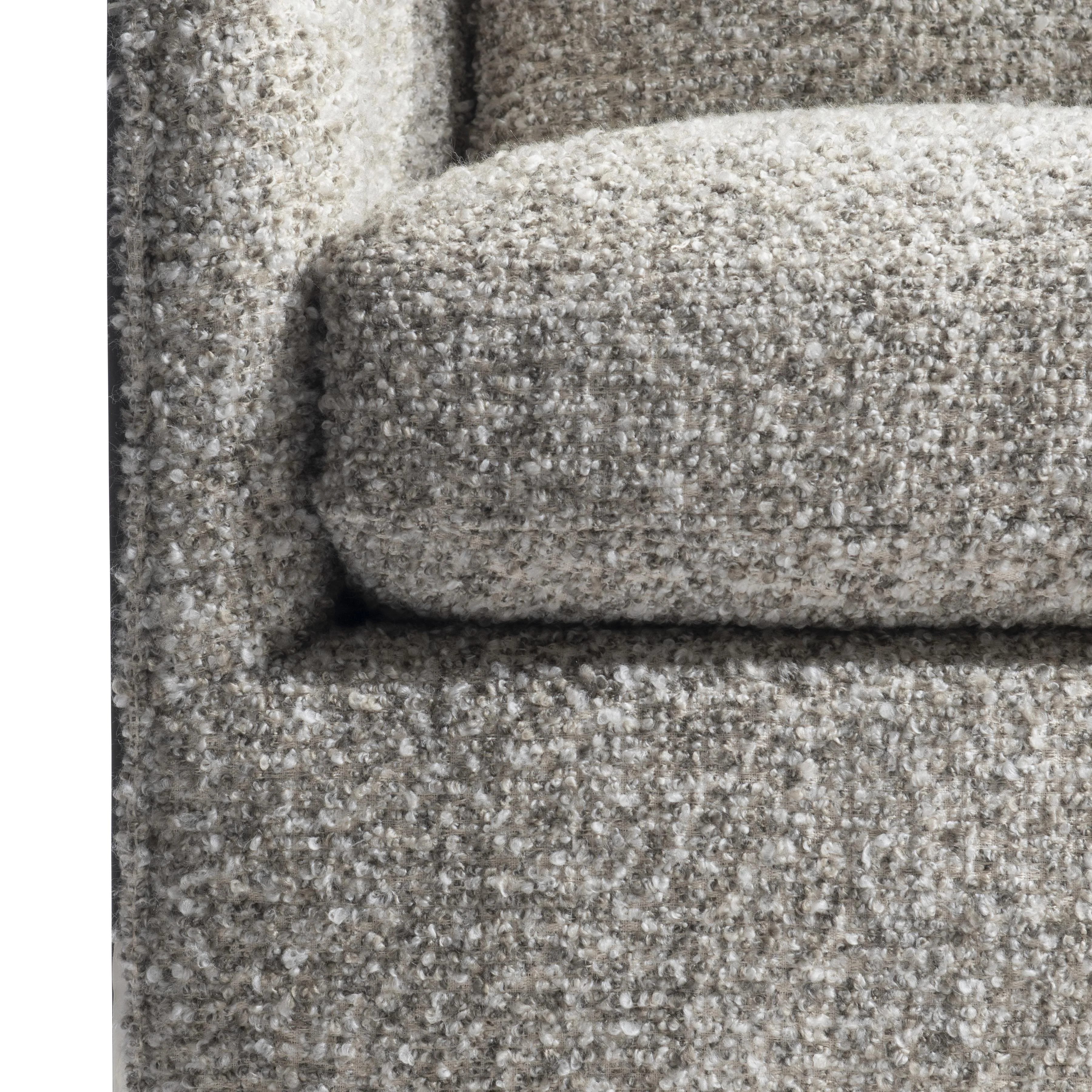 Anastasia Grey/Polished Stainless Steel Fabric Swivel Chair - Image 6