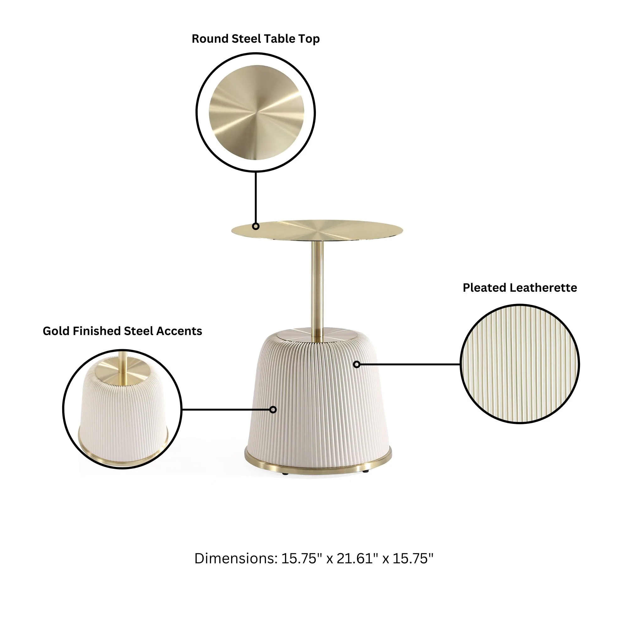 Anderson End Table 1.0 in Cream - Image 4