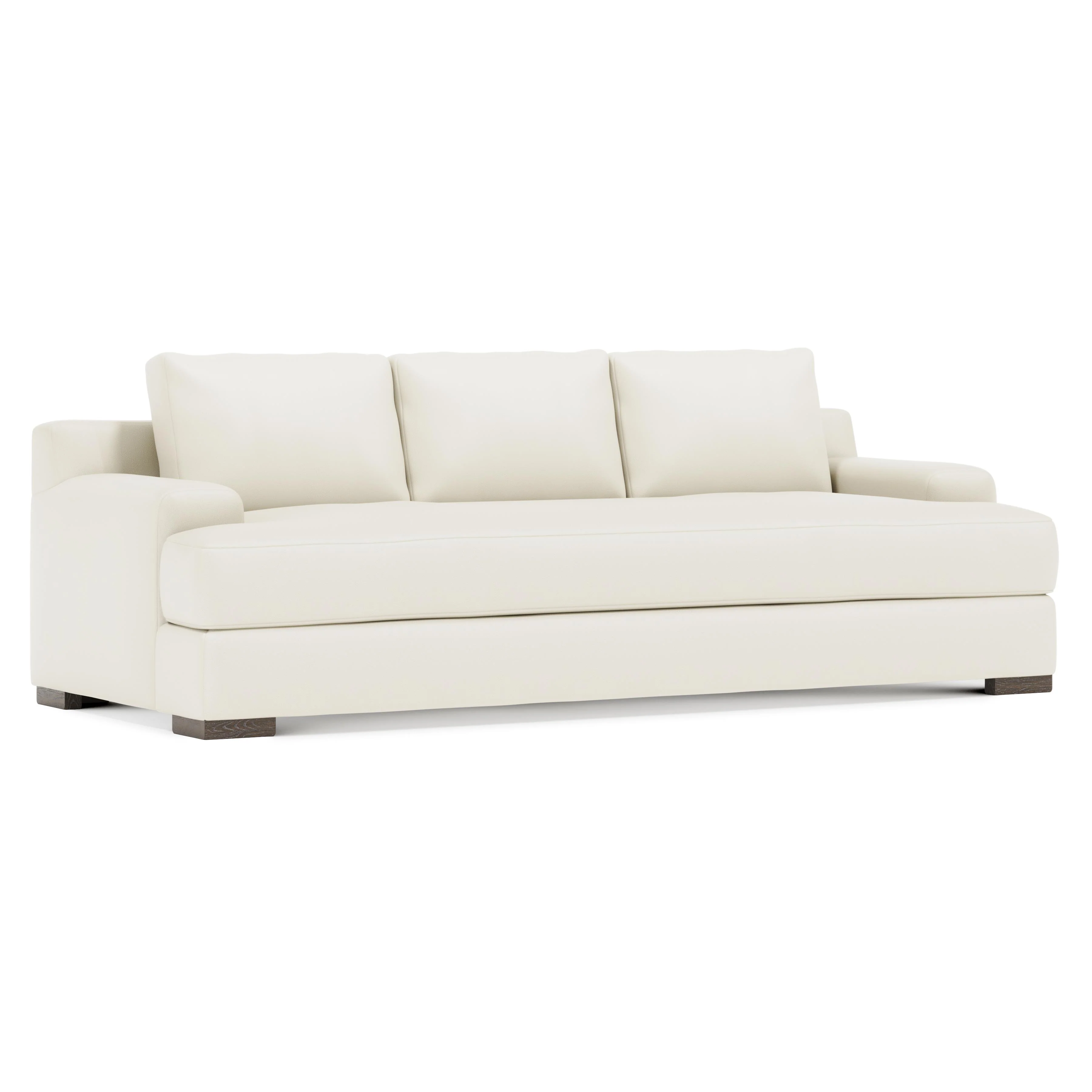 Andie White/Cream Leather Sofa - Image 5