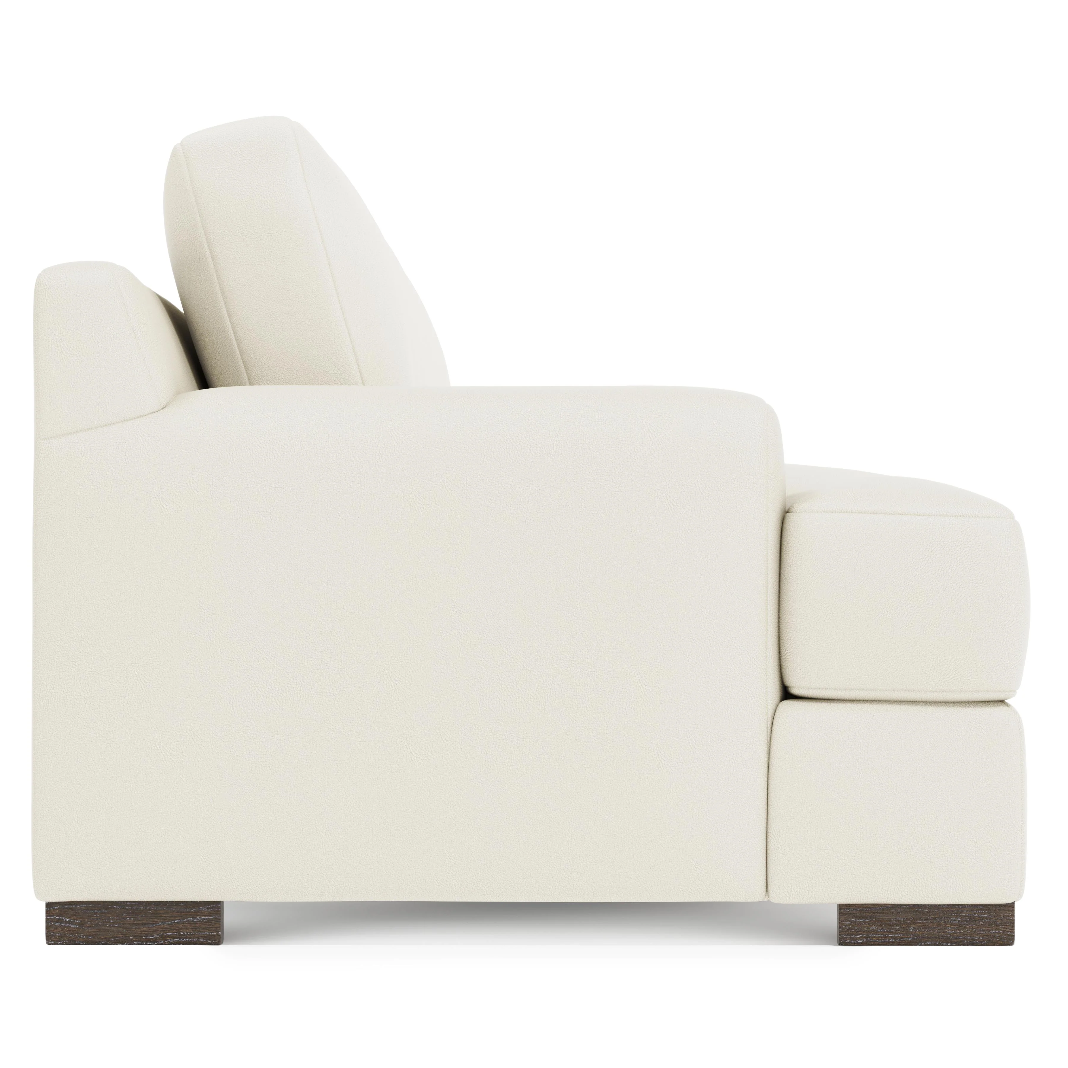 Andie White/Cream Leather Sofa - Image 6