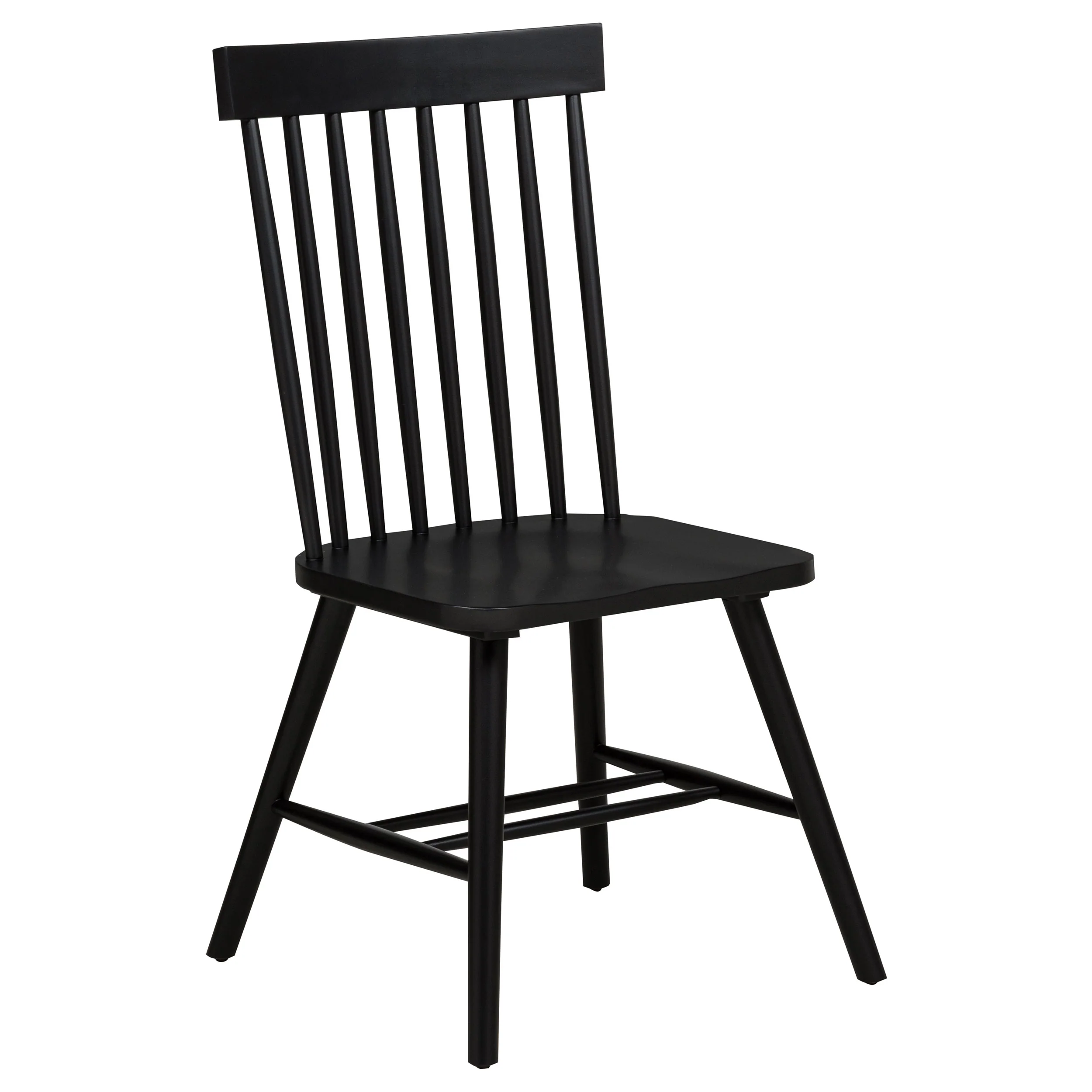 Andrews Black Windsor Spindle Back Dining Side Chair (Set of 2) - Image 3