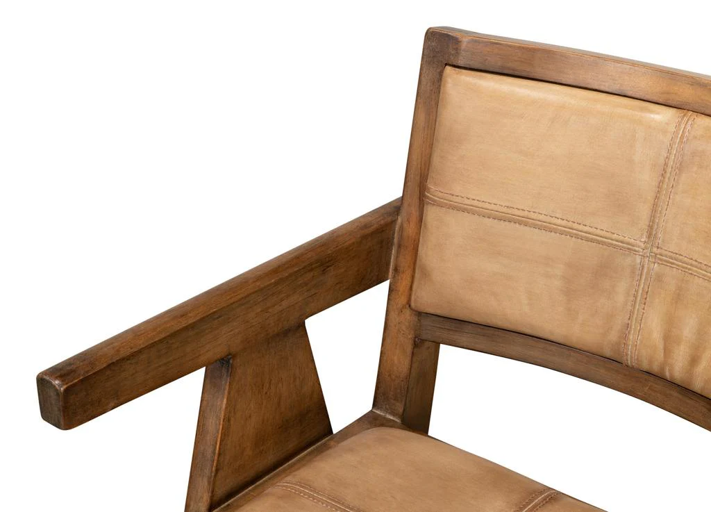Angus Brown Chair Brown Leather - Image 11