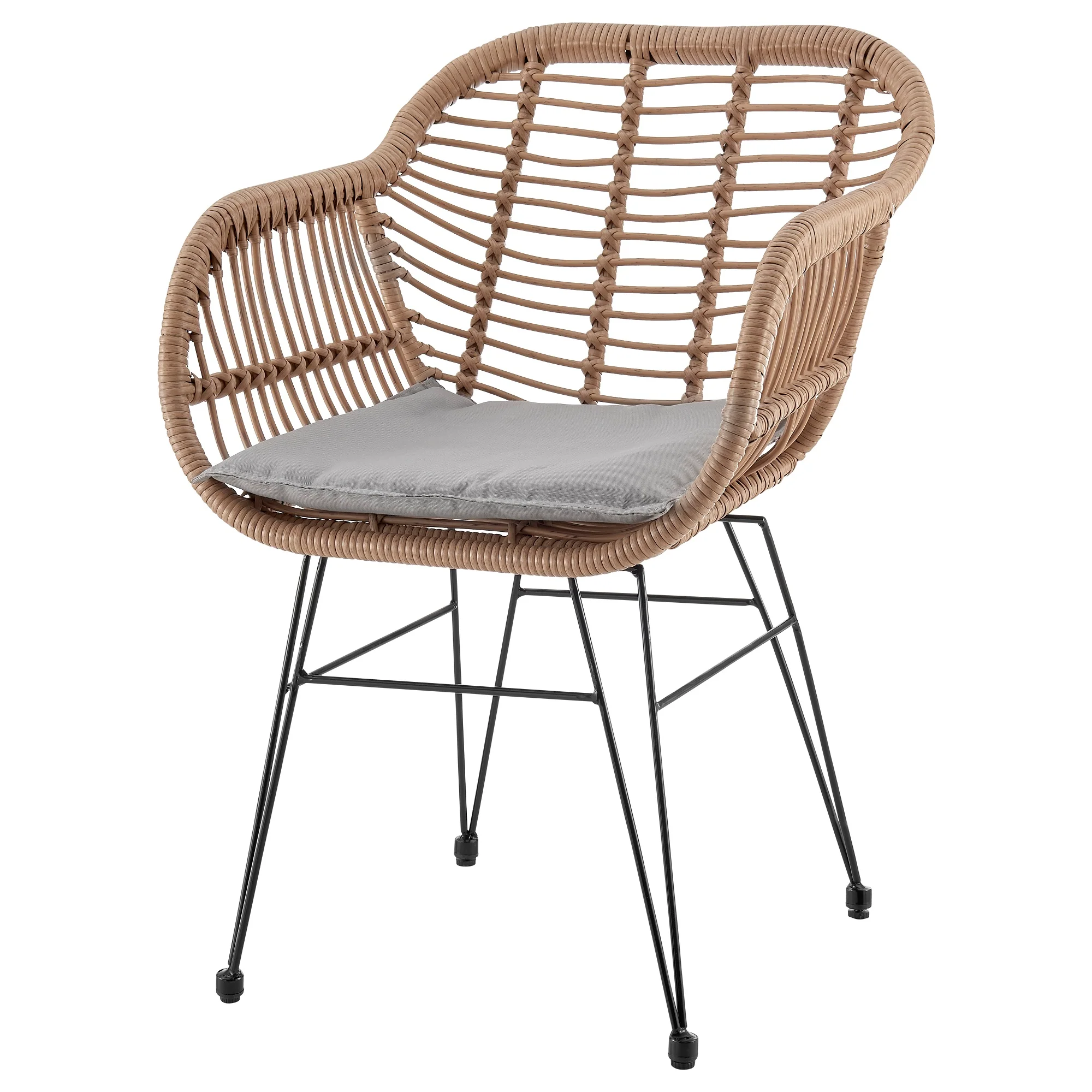 Antibes 1.0 Patio 2-Person Seating Group with End Table with Grey Cushions - Image 7