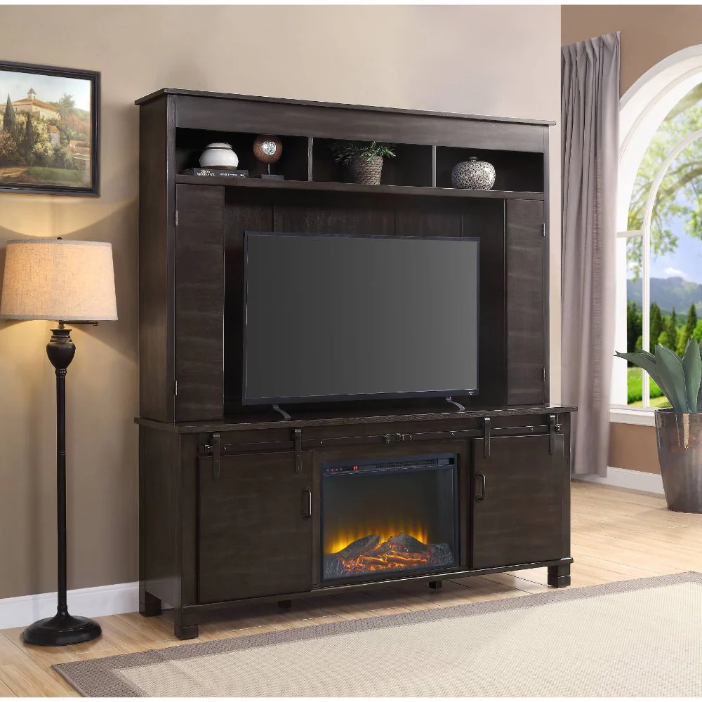 Apison Espresso Entertainment Center w/Fireplace - Image 4