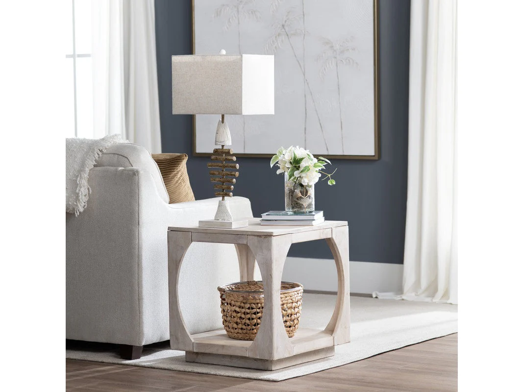 Apollo Tan/White End Table