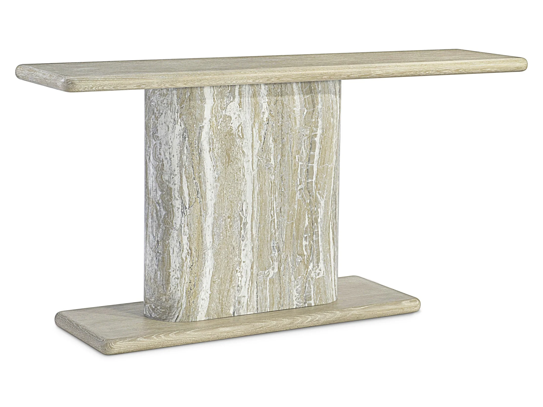 Arcadia Kalta Faux Stone/Clay Console Table