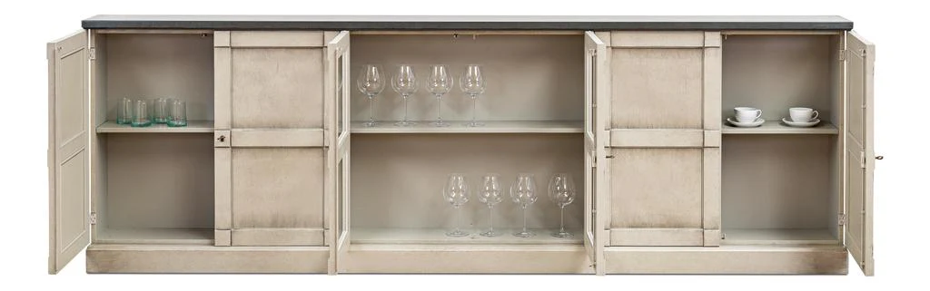 Architectural Storage Grey Six Door Console - Image 3