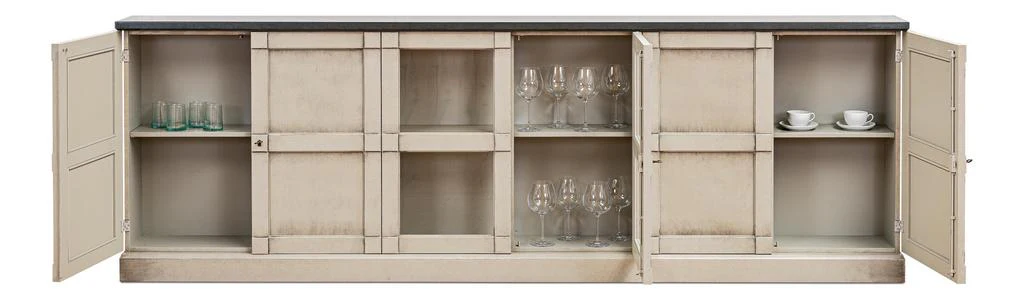 Architectural Storage Grey Six Door Console - Image 4