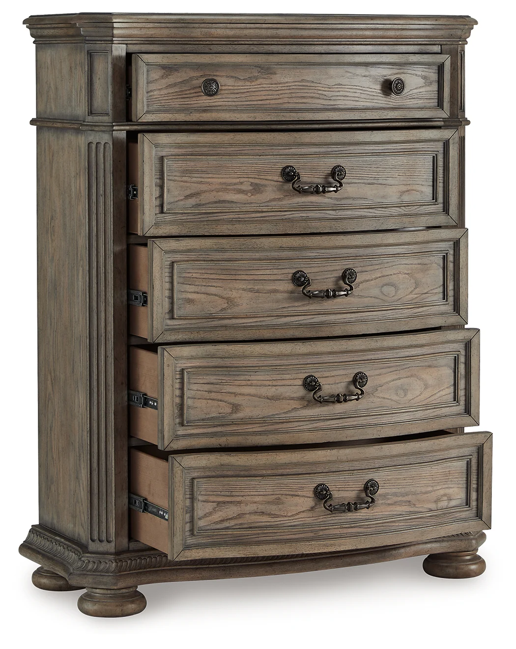 Ardenfield Light Brown California King Sleigh Bedroom Set with Chest and Nightstand - Image 4