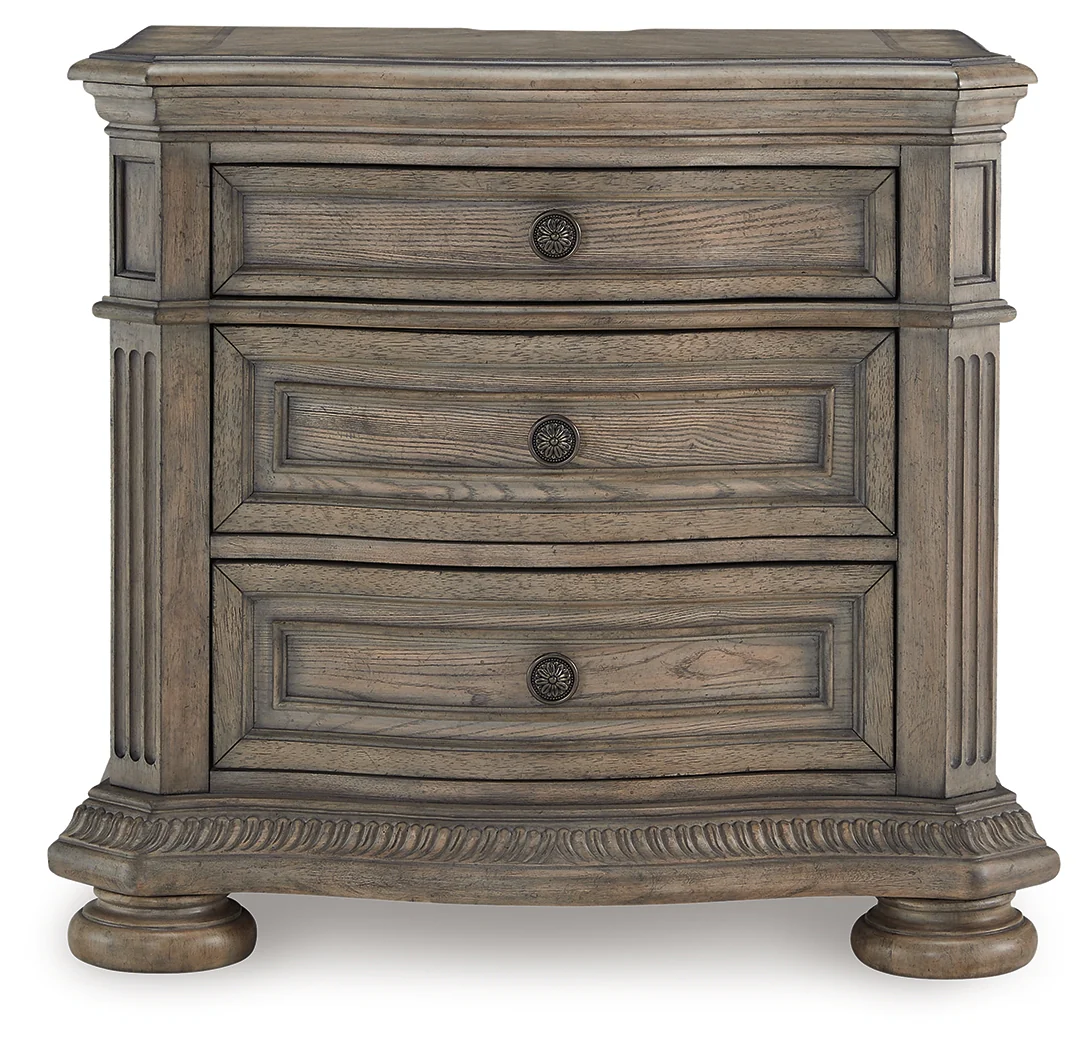 Ardenfield Light Brown California King Sleigh Bedroom Set with Chest and Nightstand - Image 8