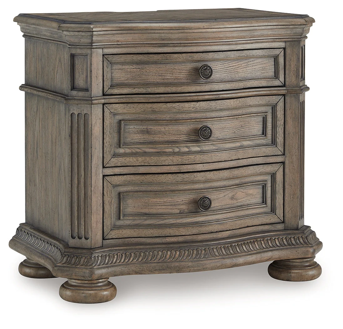 Ardenfield Light Brown King Sleigh Bedroom Set with Dresser, Mirror and Nightstand (Online Special Price) - Image 8