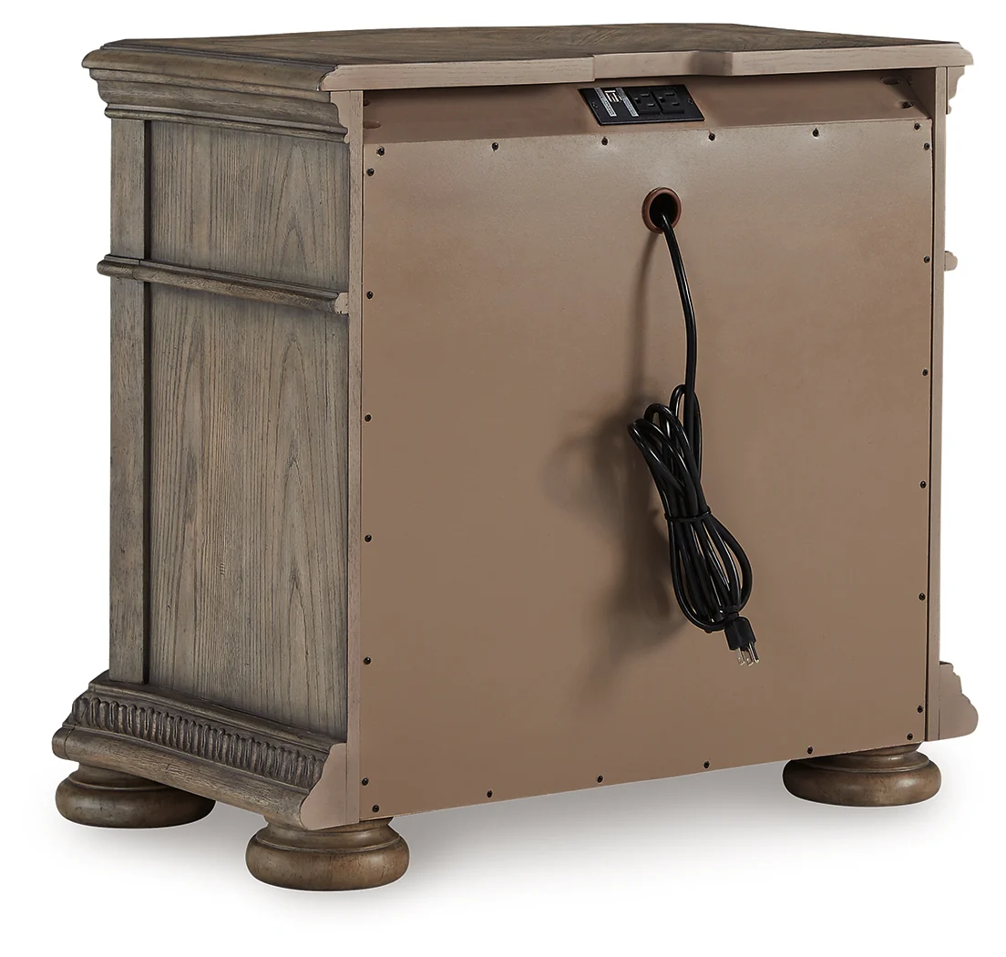Ardenfield Light Brown King Sleigh Bedroom Set with Dresser, Mirror and Nightstand - Image 11