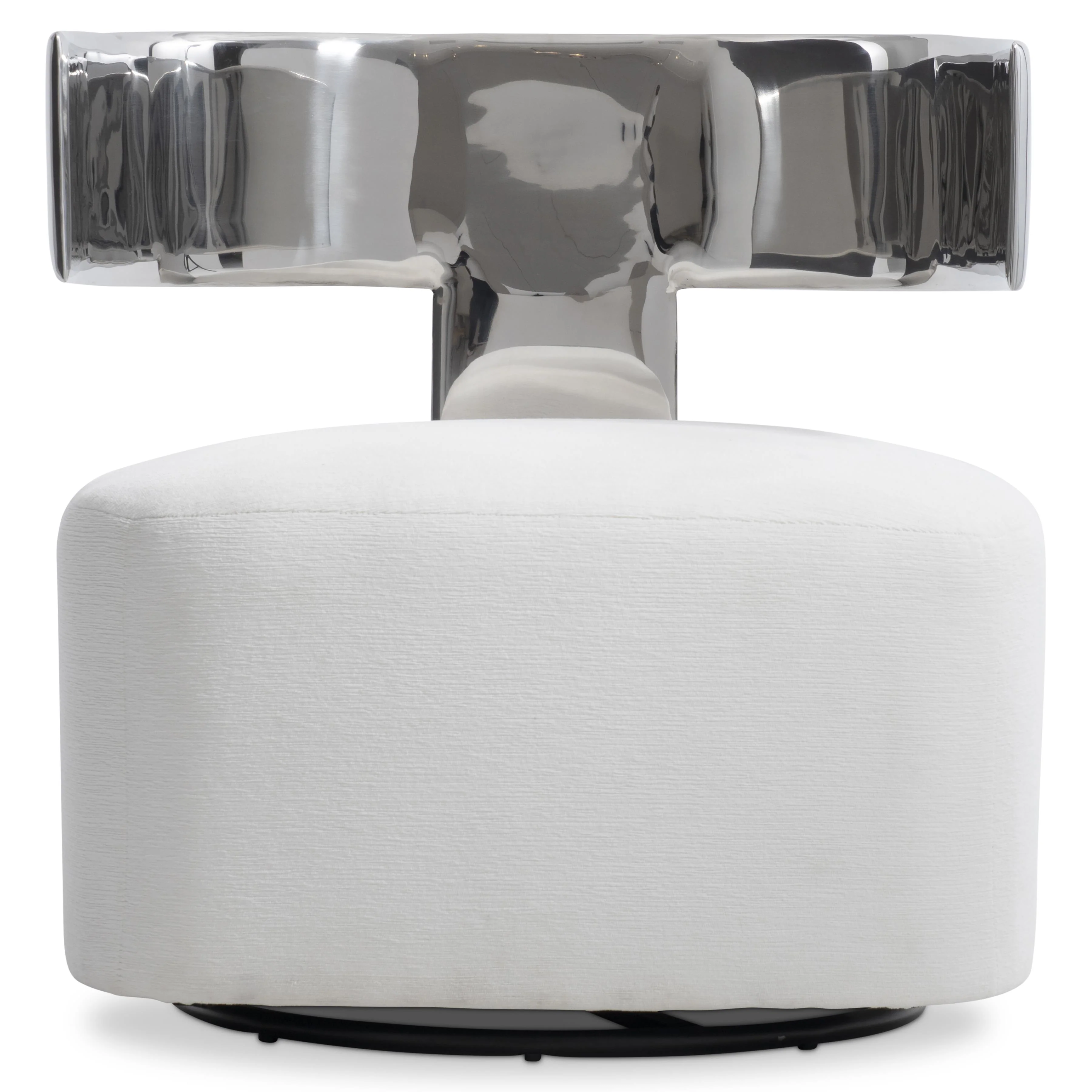 Ares Glamorous/White/Cream Fabric Swivel Chair - Image 3
