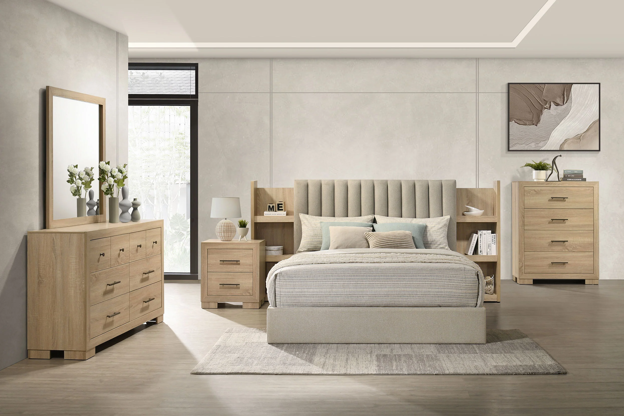 Arielle Light Oak Dresser Mirror - Image 5