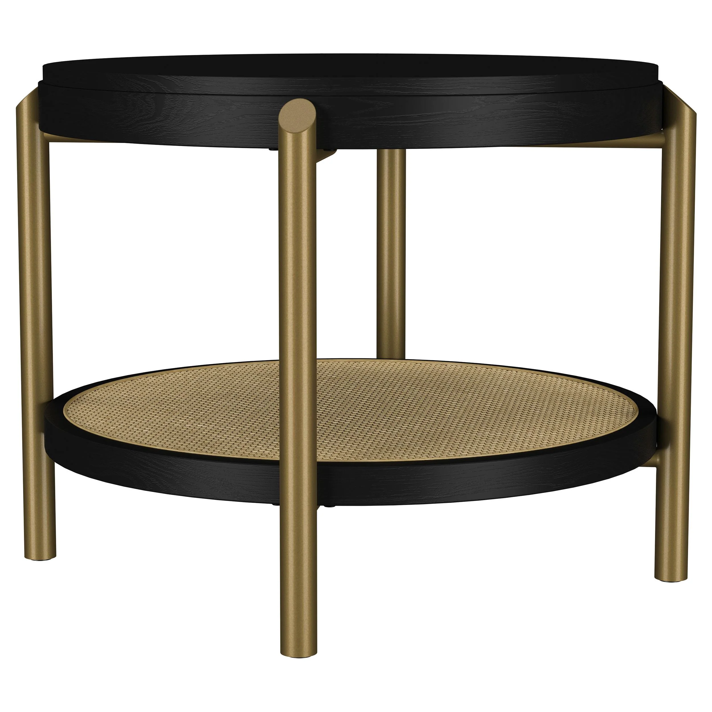 Arini Black 2-piece Round Coffee and End Table Set - Image 3