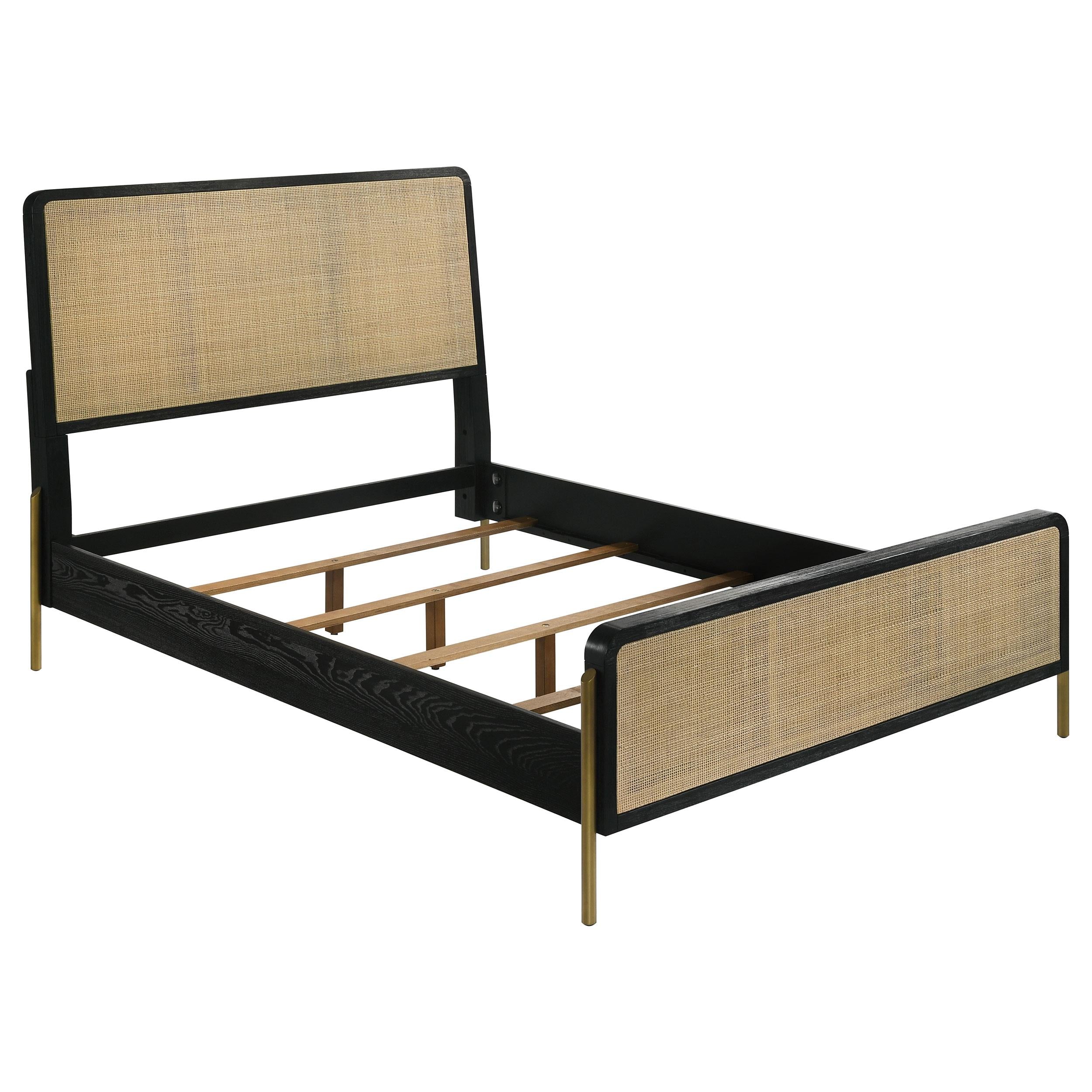 Arini Black and Natural 5-piece California King Bedroom Set - Image 3