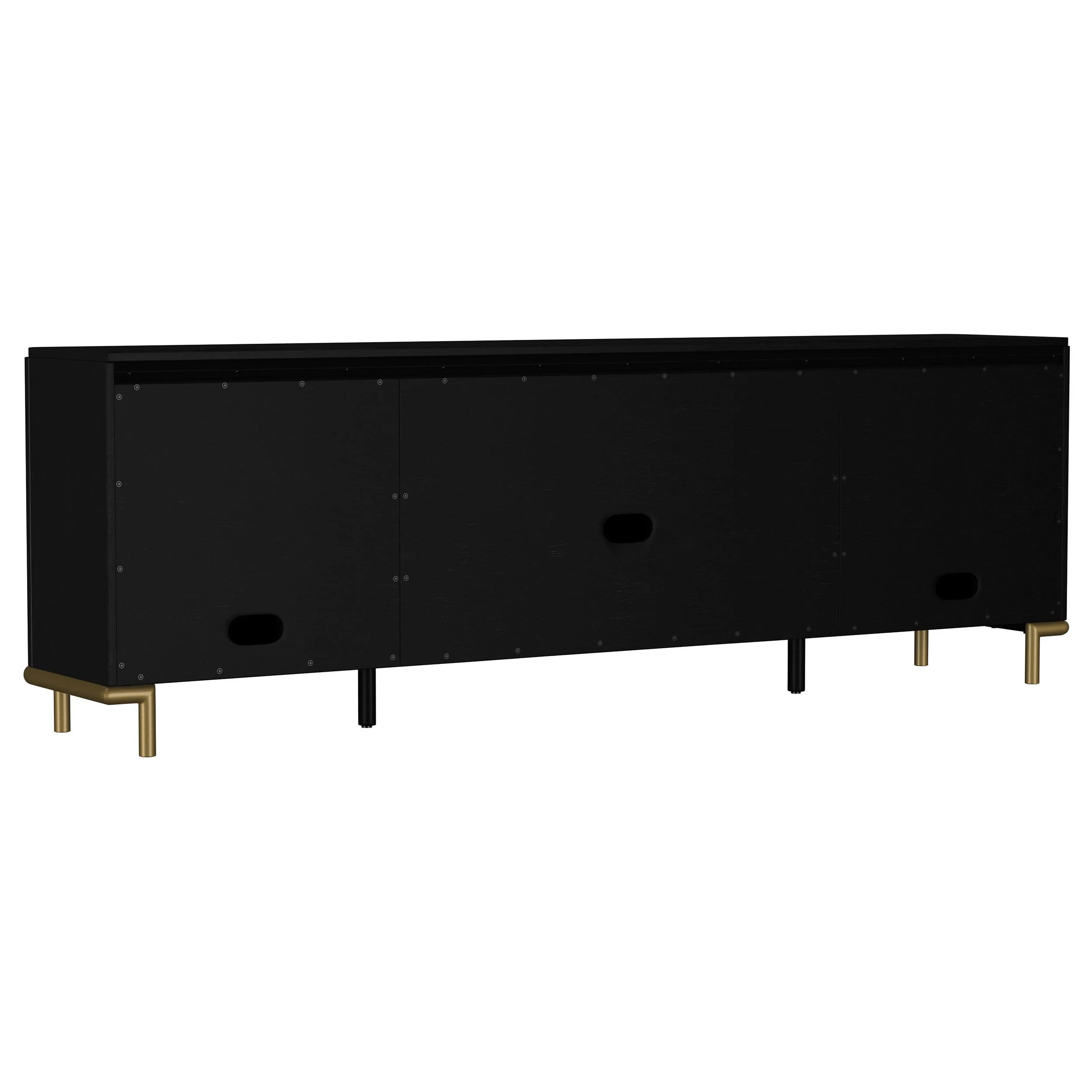 Arini Black Rattan Cane 2-door TV Stand Media Console - Image 7