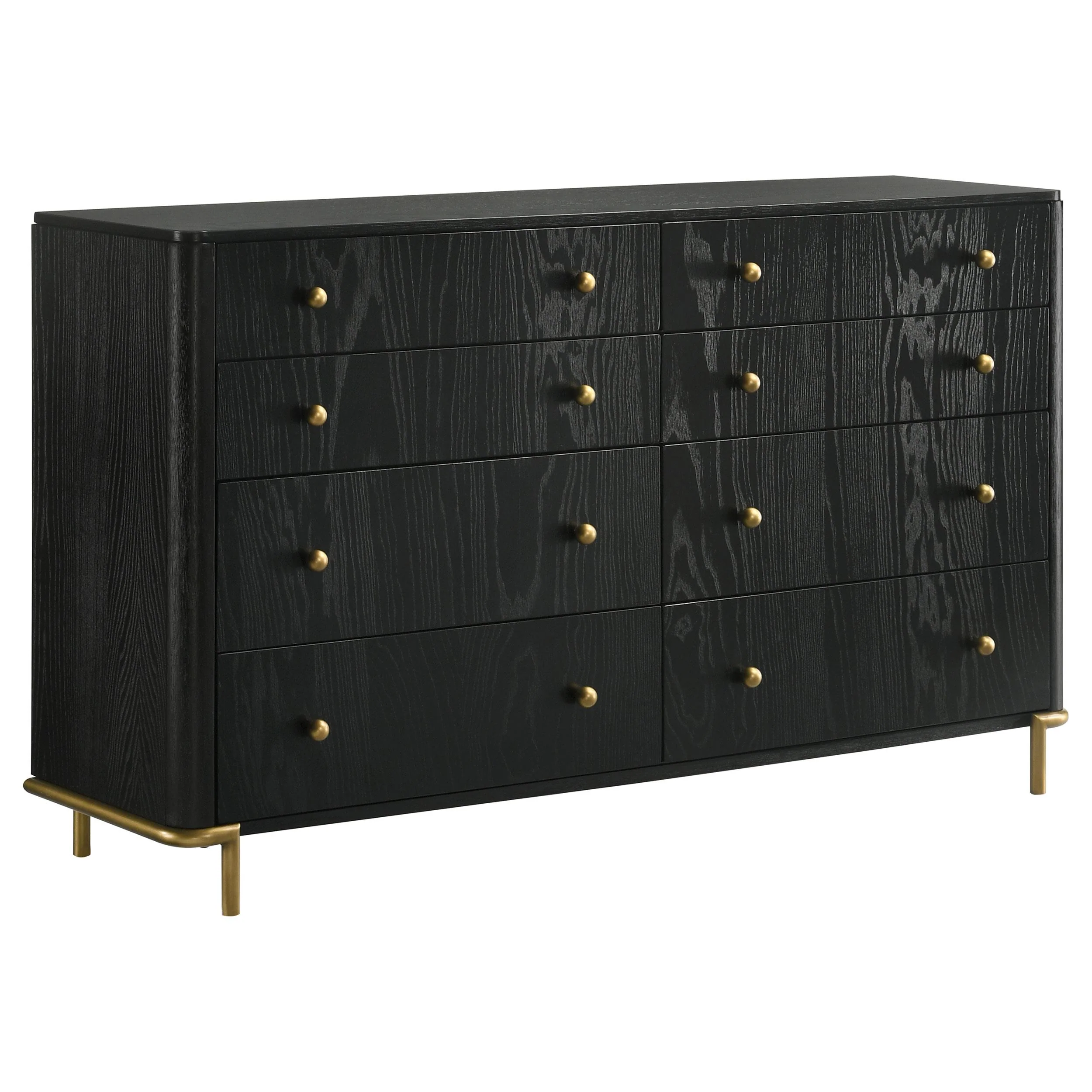 Arini Cream and Black 5-piece Eastern King Bedroom Set - Image 7