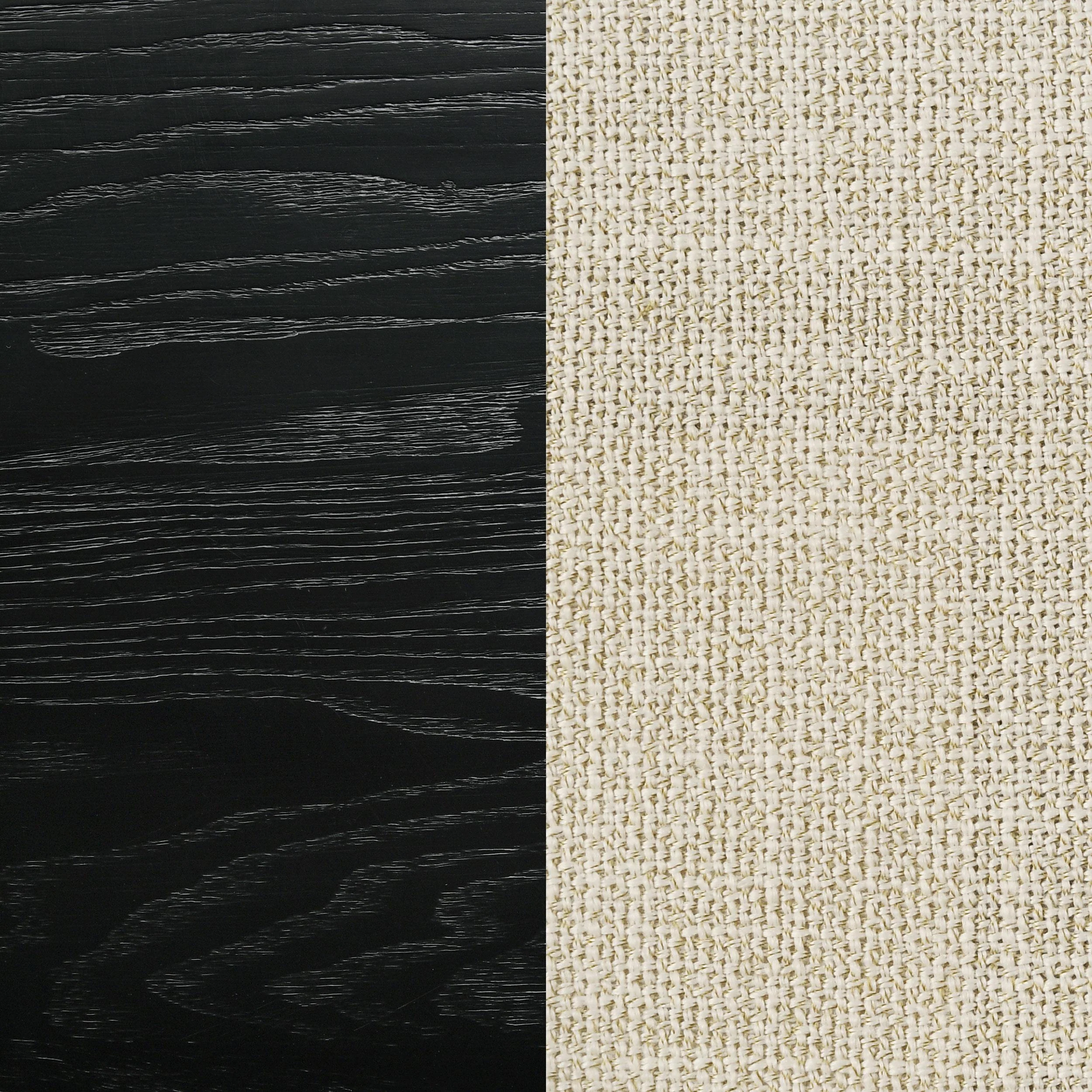 Arini Cream and Black 56-inch California King Panel Bed - Image 7