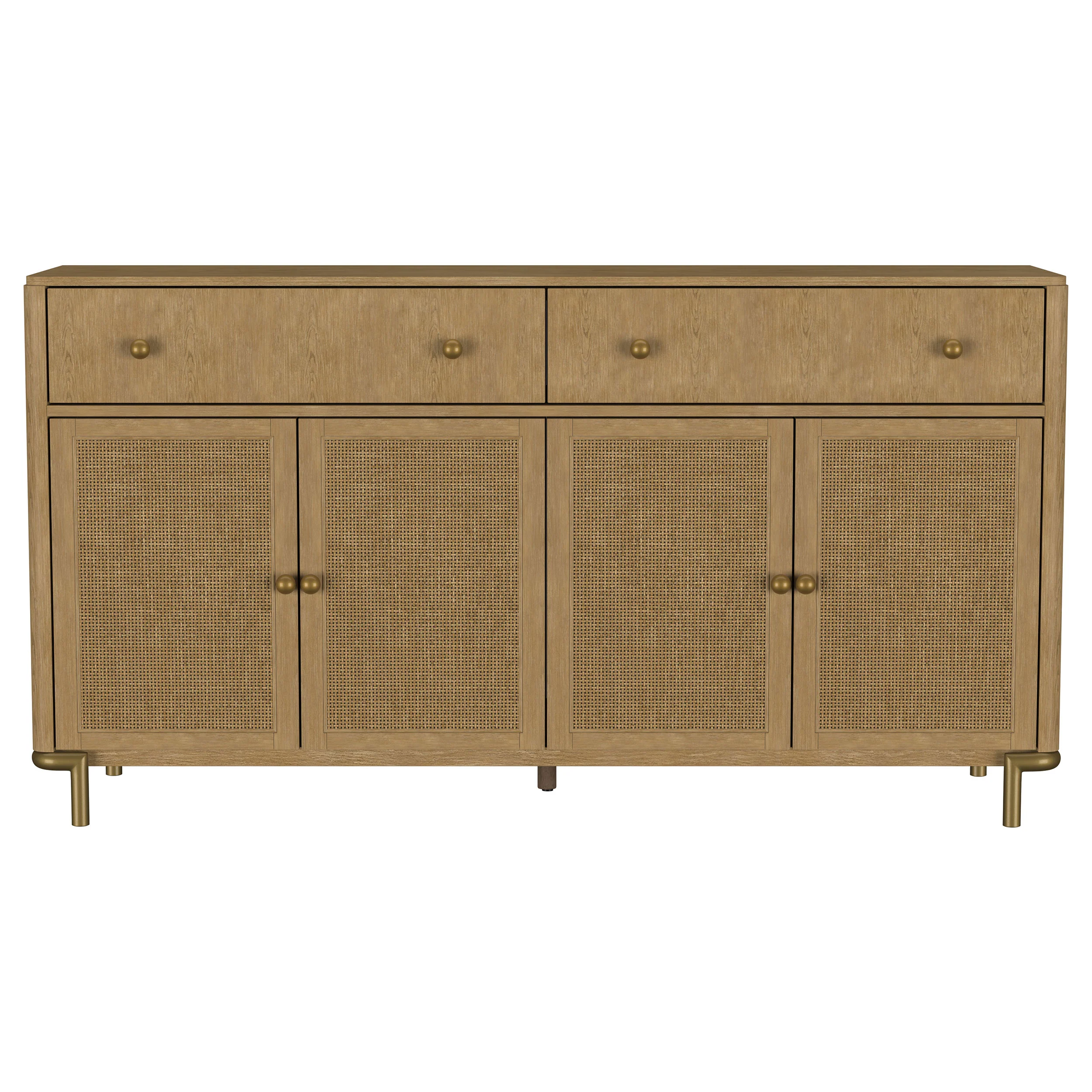 Arini Sand Wash 2-drawer Cane Door Dining Sideboard Server - Image 4