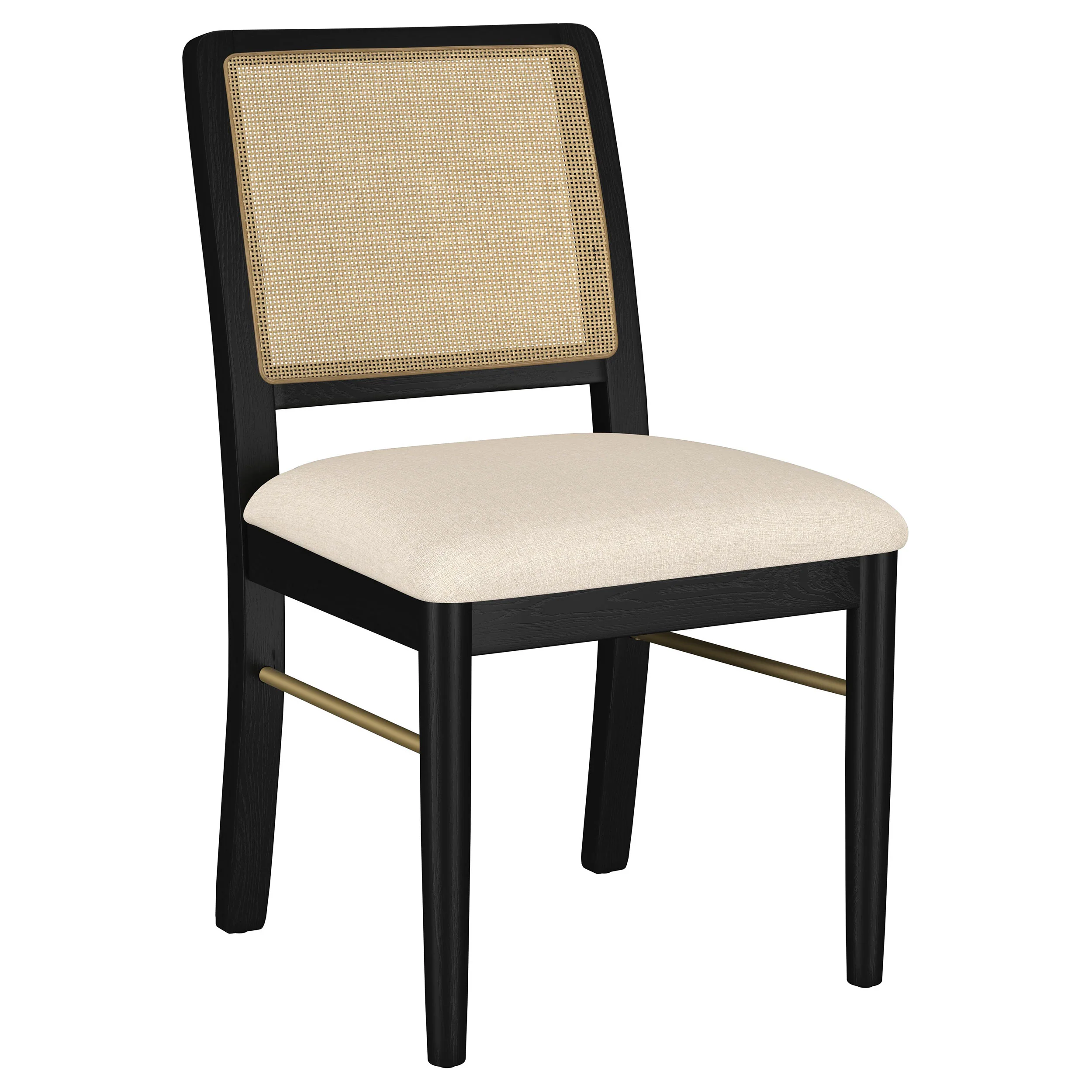 Arini Sand Wash and Black 7-piece Extension Leaf Dining Table Set - Image 7