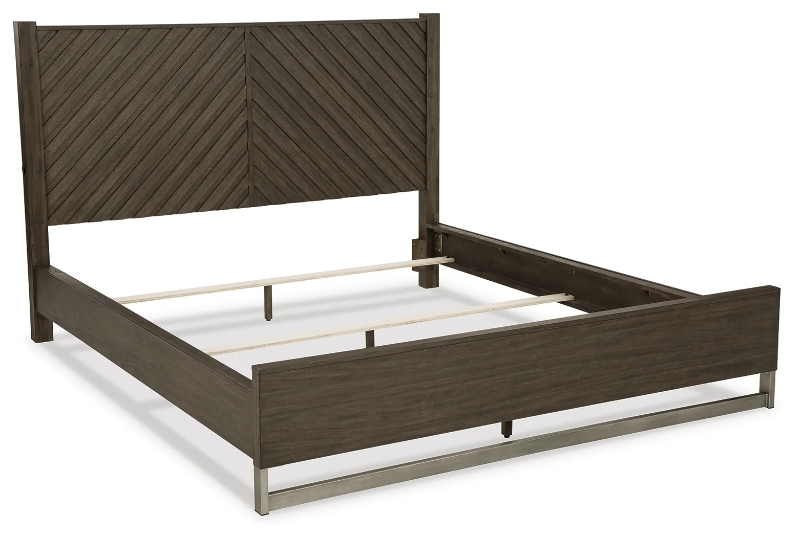 Arkenton Grayish Brown King Panel Bed, Dresser and Mirror - Image 4